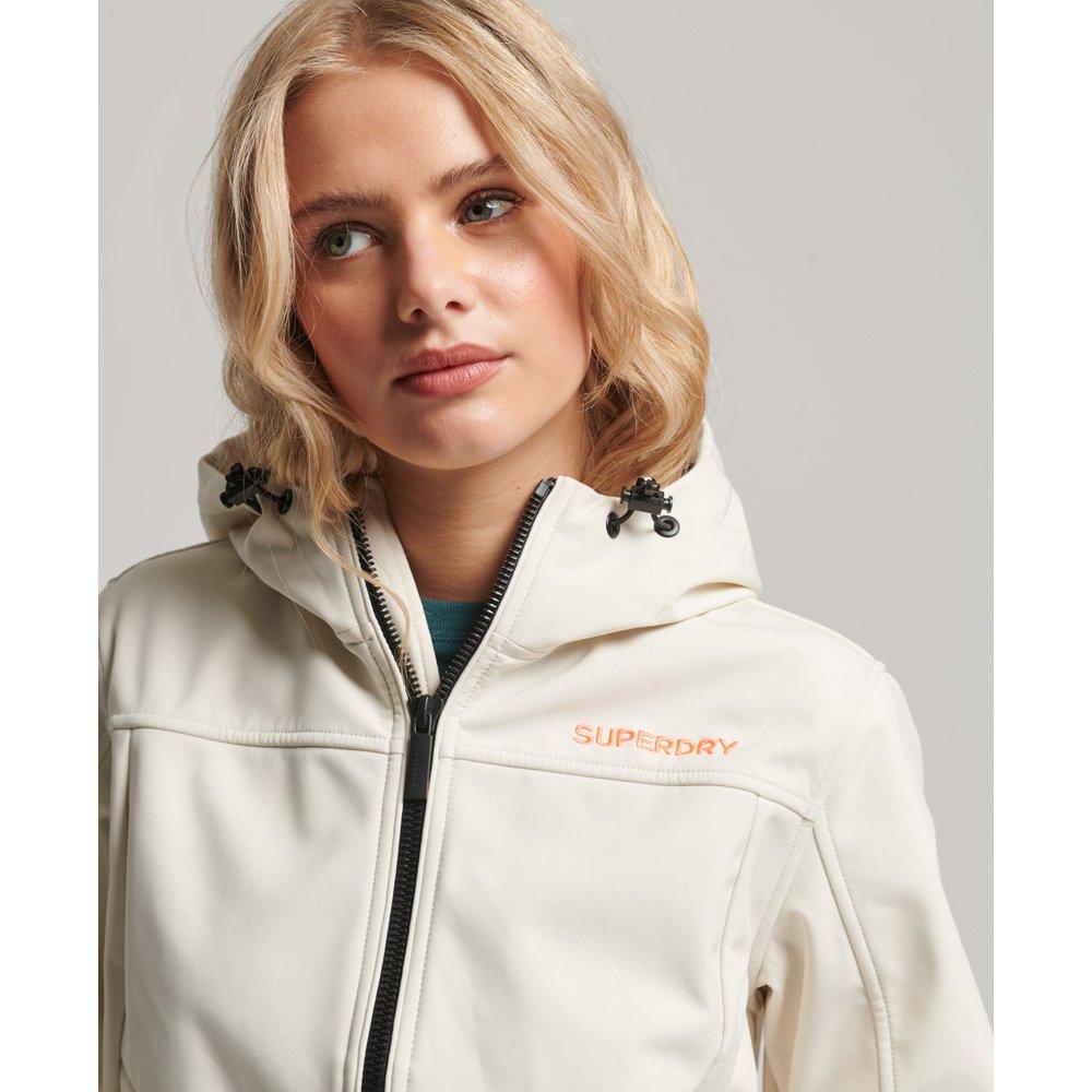 Superdry damen softshe-wasserproofjacke mit kapuze code trekker