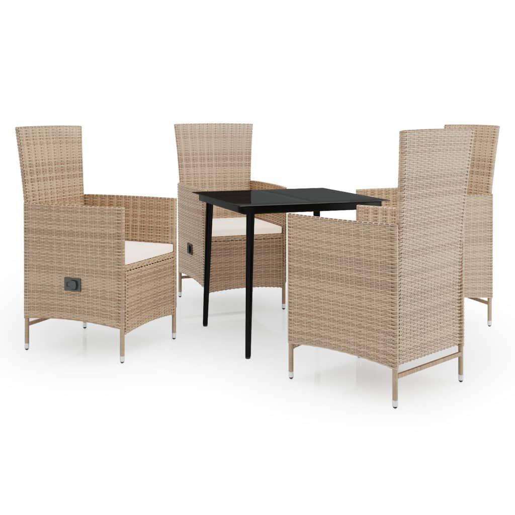 VidaXL Garten essgruppe poly-rattan