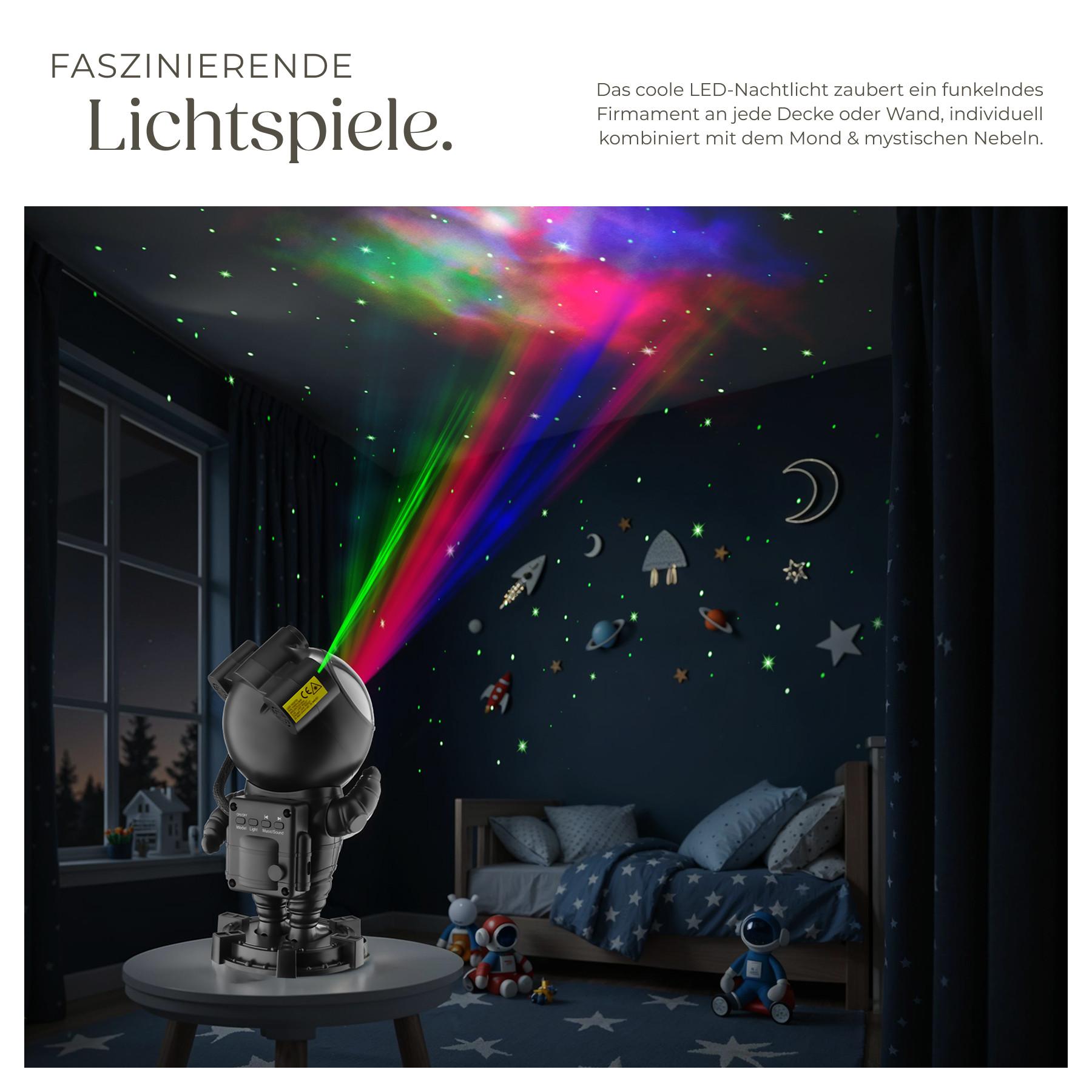 Tectake LED-Sternenhimmel-Projektor Astronaut, inkl. Bluetooth