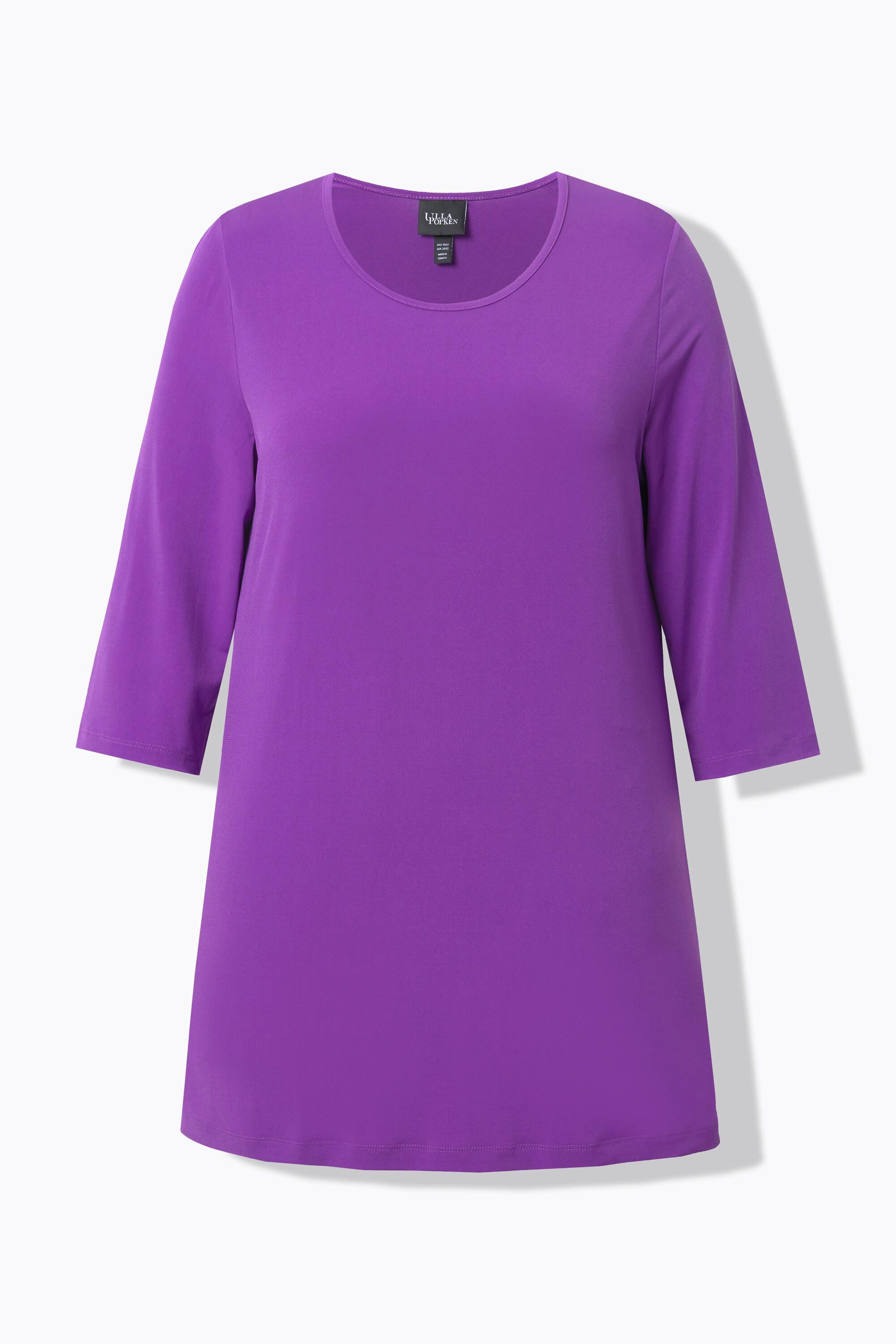 Ulla Popken Longshirt Ringmuster Rundhals 3/4-Arm