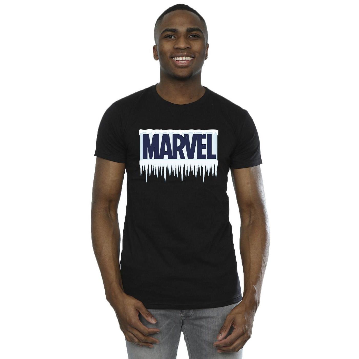 MARVEL Logo Icicle Graphic Print T-Shirt