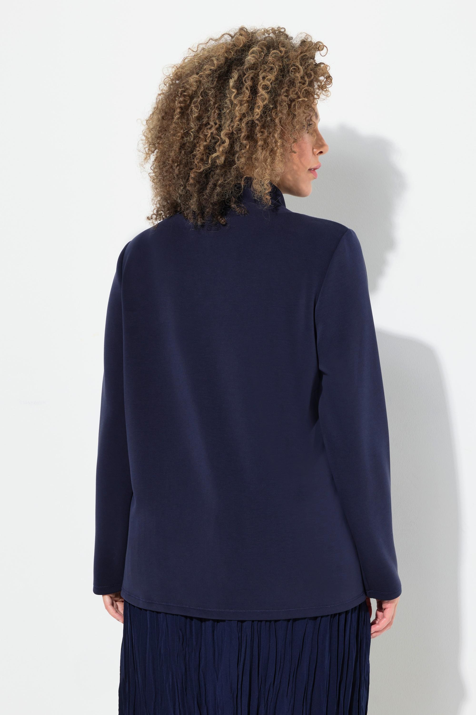 Ulla Popken Sweatshirt, Love, Stehkragen, Langarm