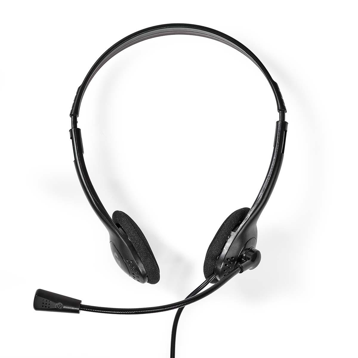 Nedis PC -Headset | On-Ear | Stereo | USB Typ-A / USB Typ-C ™ | Faltbares Mikrofon | Schwarz