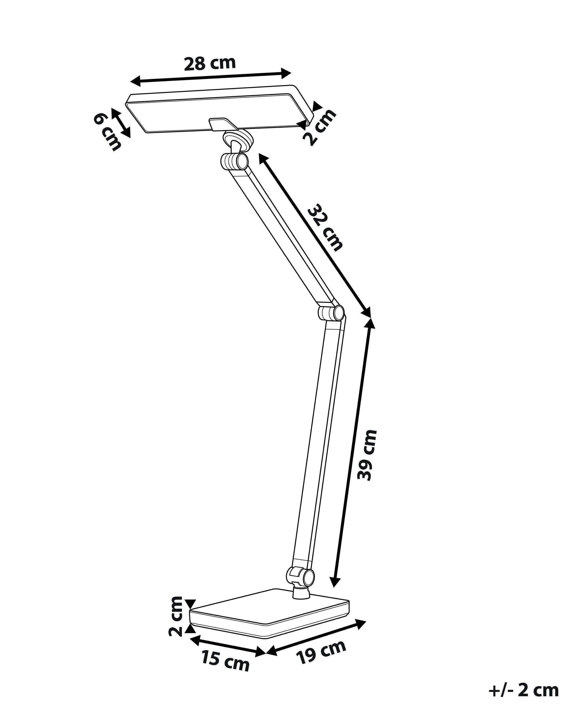 Beliani LED Schreibtischlampe aus Aluminium Industriell LACERTA