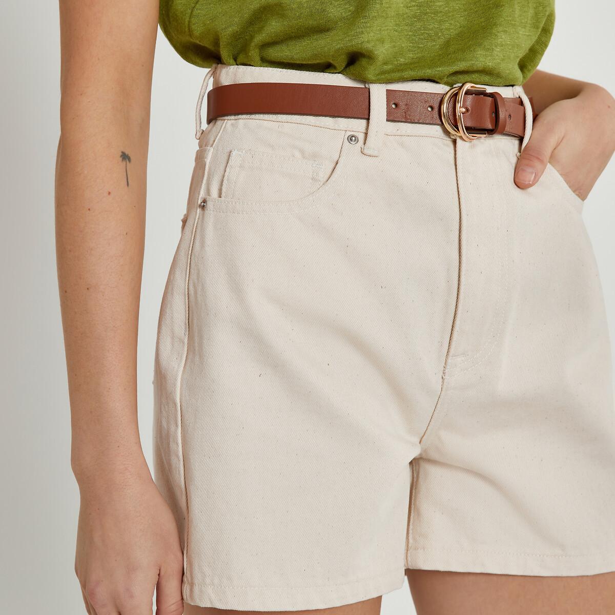 La Redoute Collections Jeansshorts mit hohem Bund