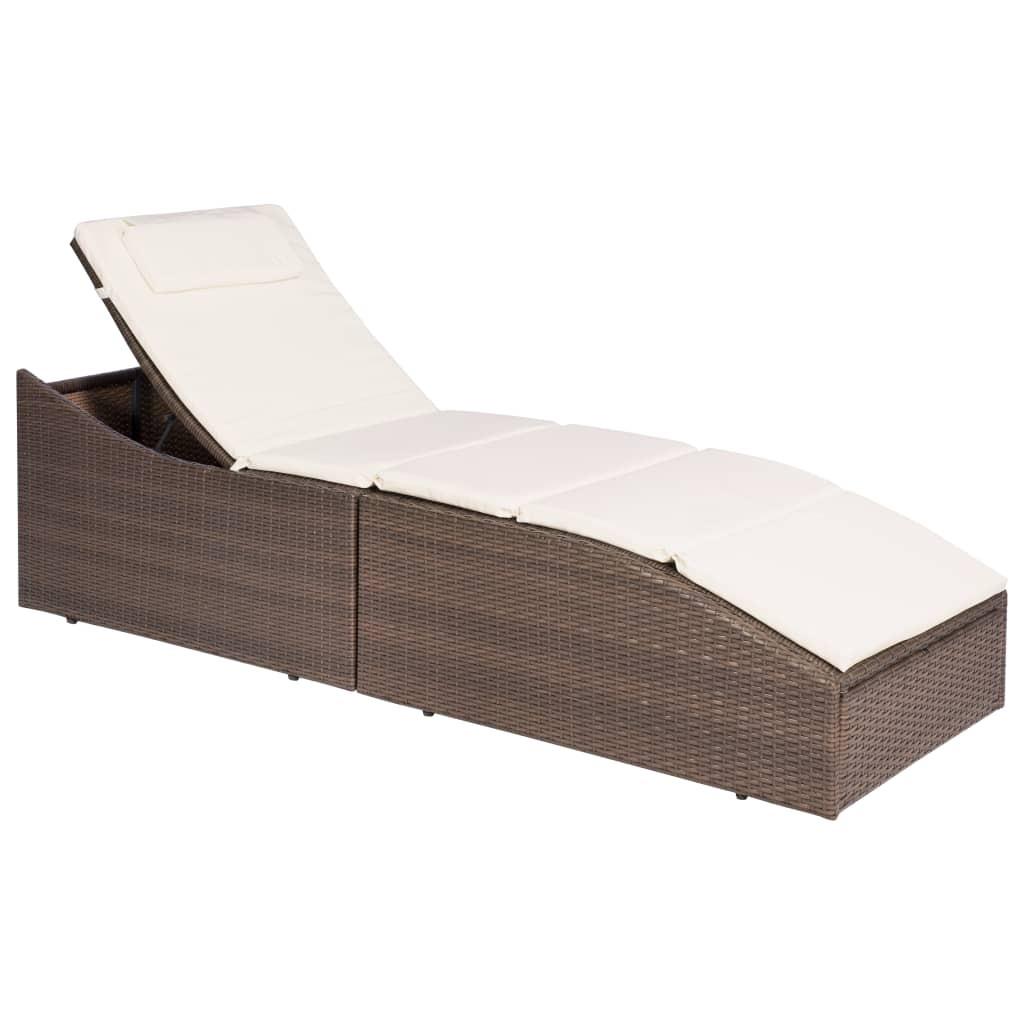 VidaXL Sonnenliege poly-rattan