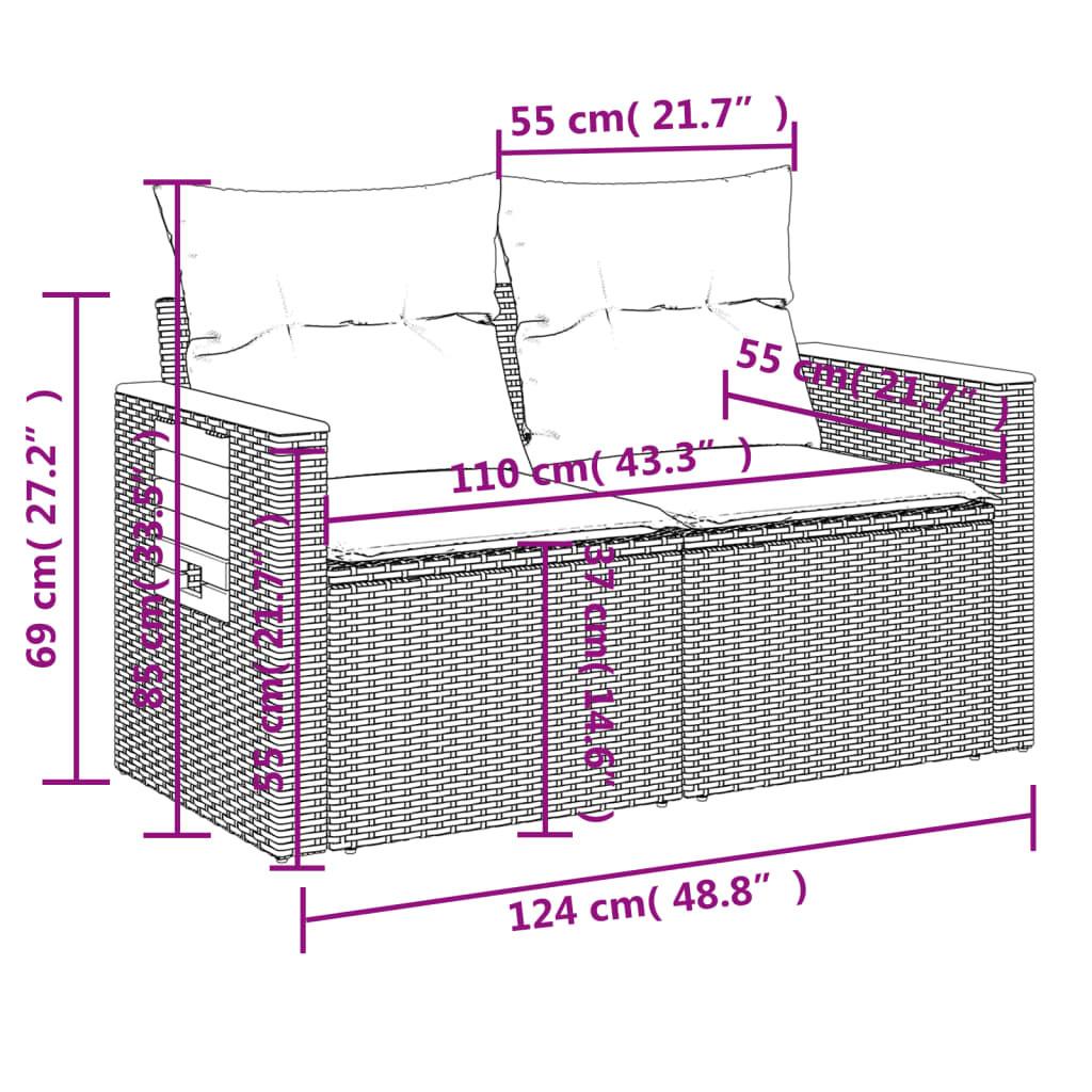 VidaXL Gartensofa poly-rattan