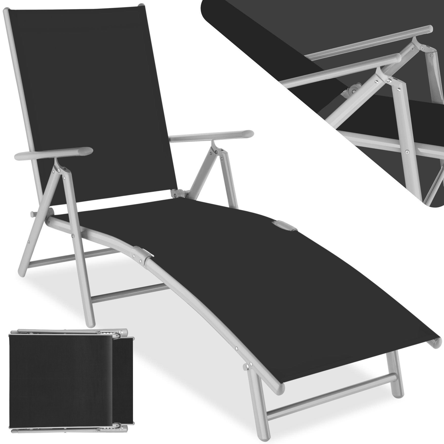 Tectake Gartenliege Textilene-Gewebe mit Aluminiumgestell