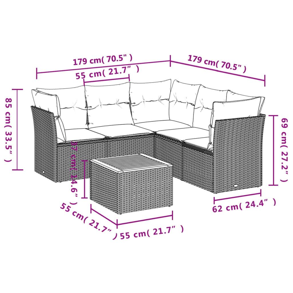 VidaXL Garten sofagarnitur poly-rattan