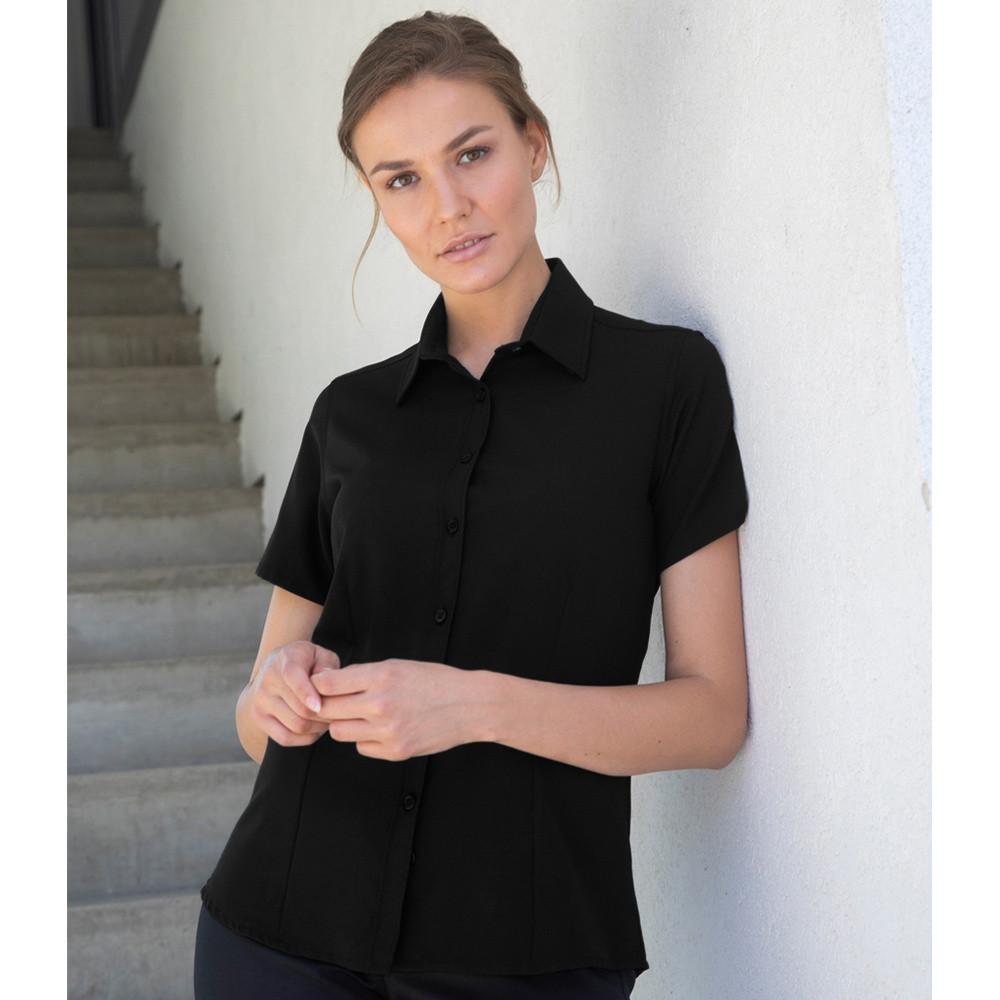 Russell Easy Care Oxford Kurzarm Bluse