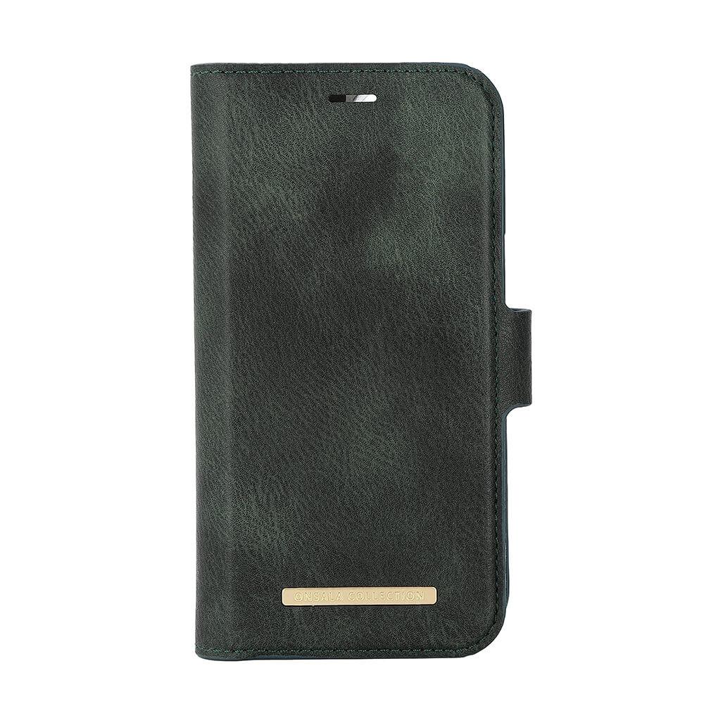 Onsala ONSALA Eco Wallet 2 Karte Recycled Mag Series iPhone 15 Dunkelgrün