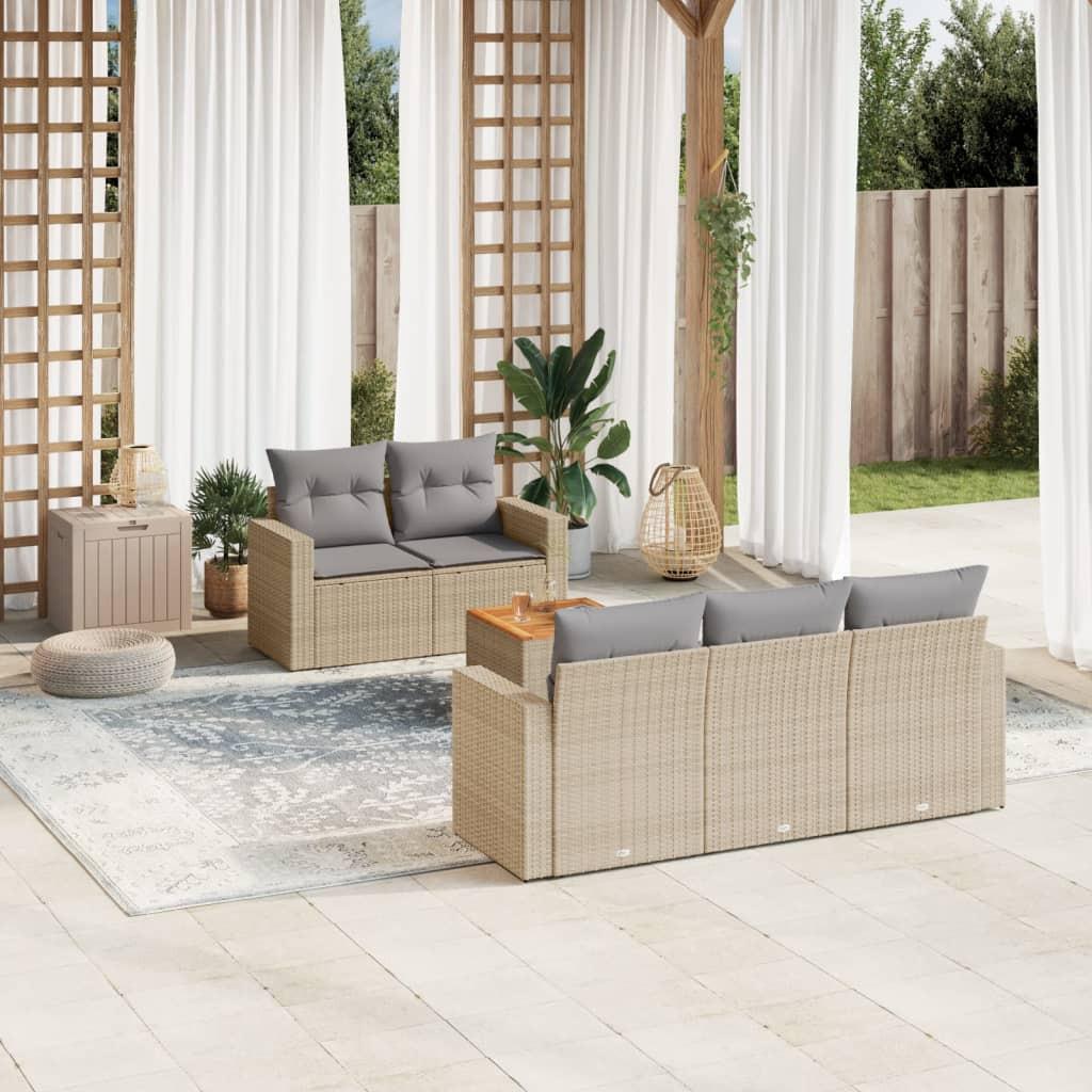 VidaXL Garten sofagarnitur poly-rattan