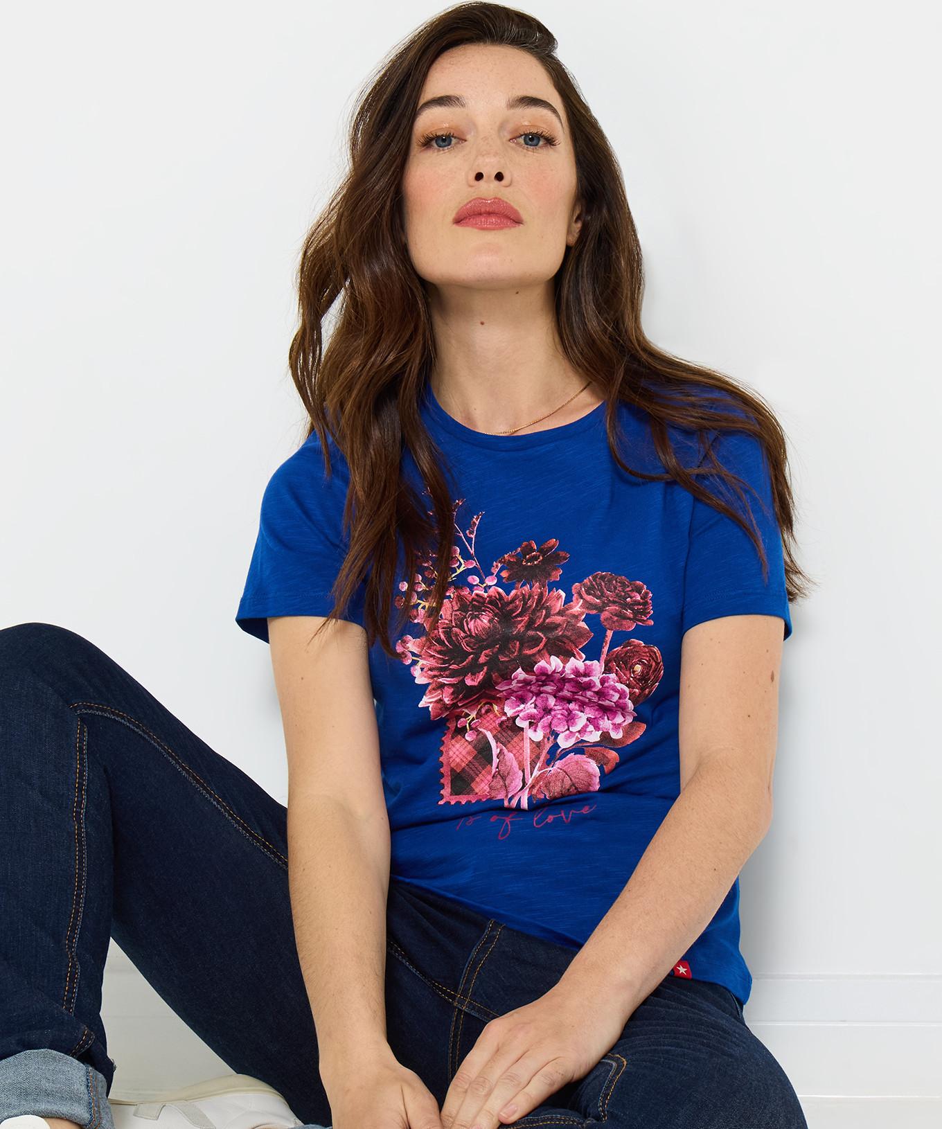 Joe Browns T-Shirt mit Blumenstrauß-Grafik