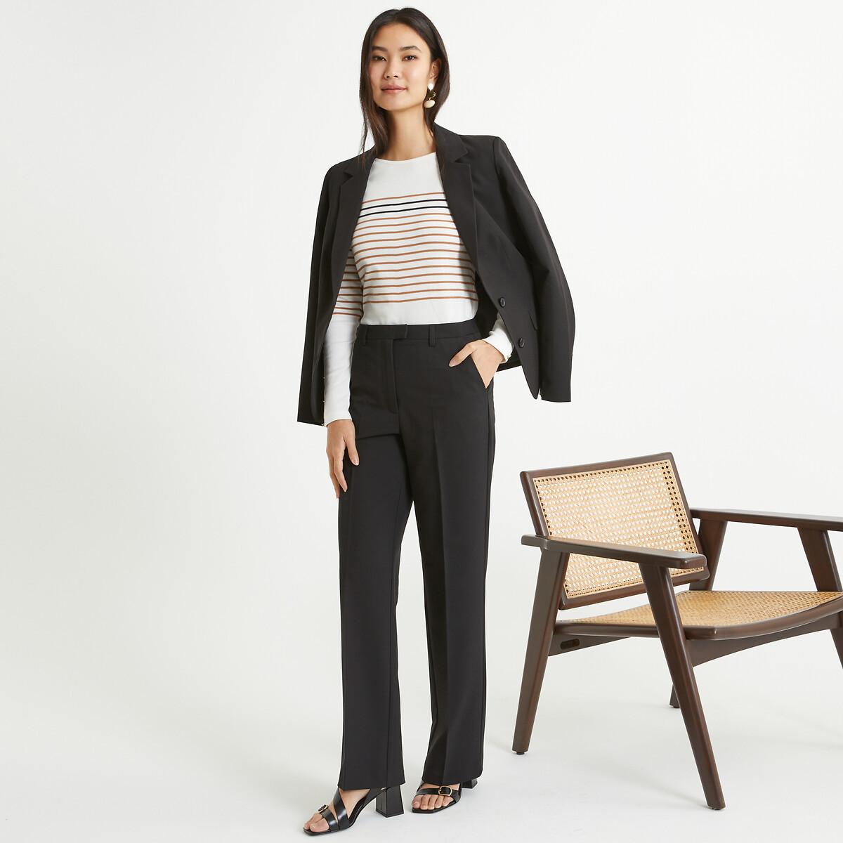 La Redoute Collections Gestreiftes Rundhals Langarmshirt