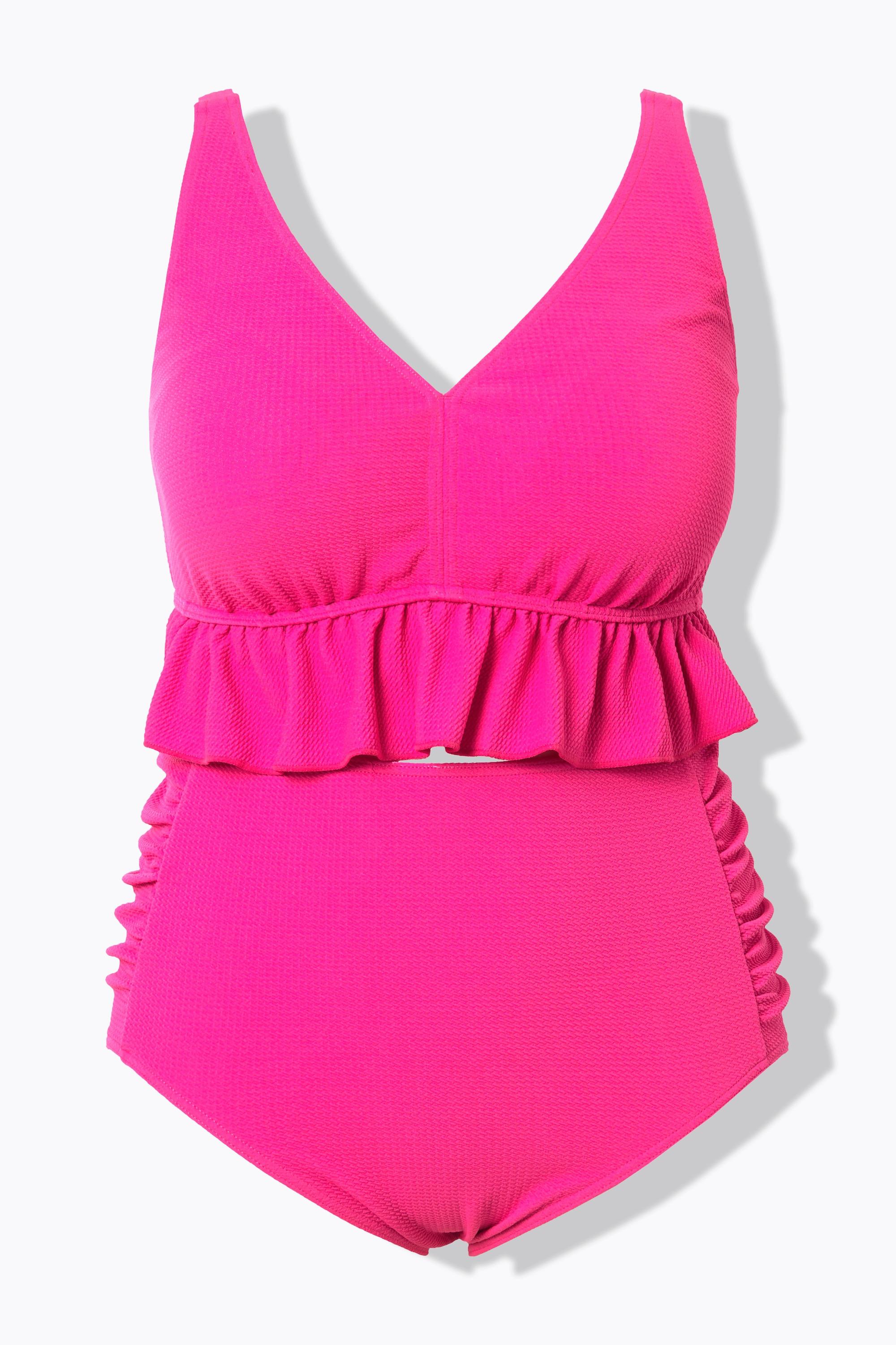 Ulla Popken Bikini, Struktur, Rüsche, Softschalen, Träger verstellbar