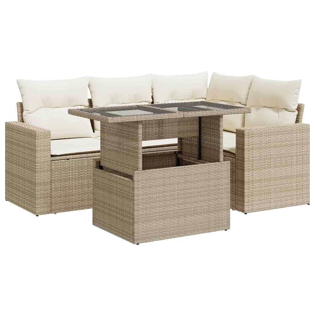 VidaXL Gartensofa set poly-rattan