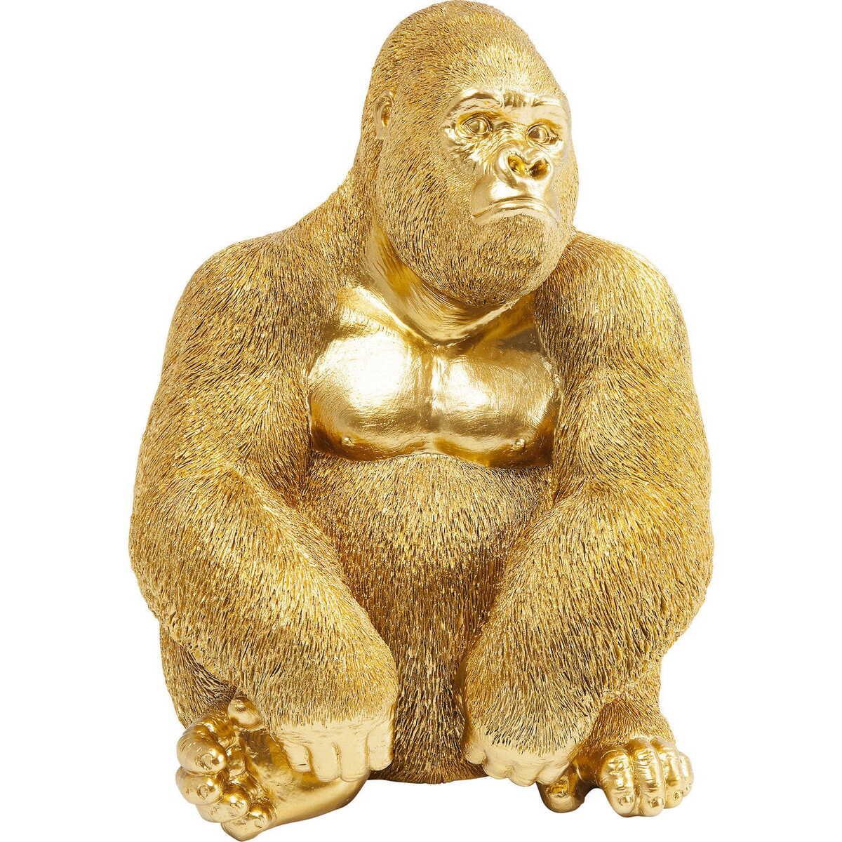 KARE Design Deko Figur Monkey Gorilla Side Medium gold