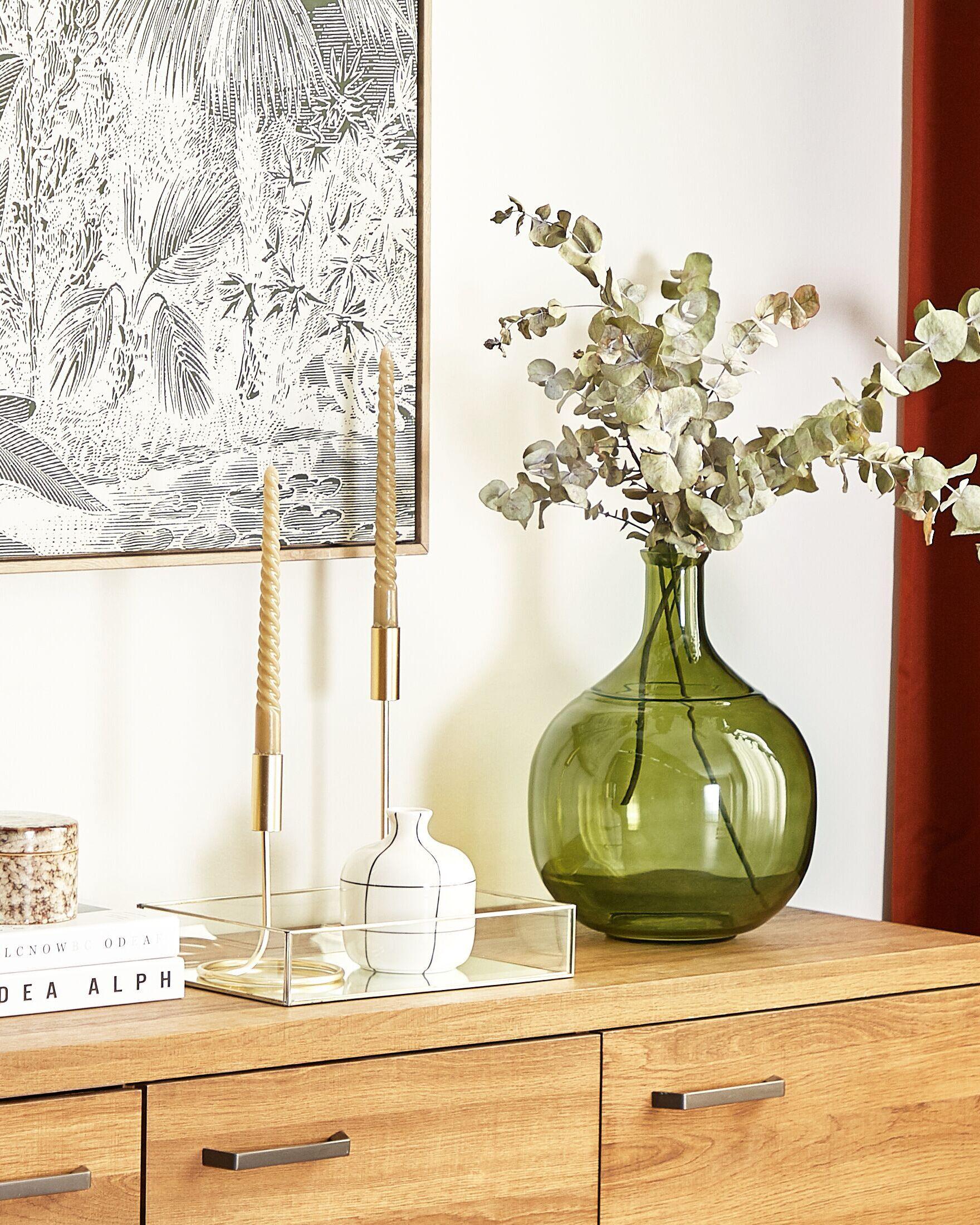 Beliani Blumenvase aus Glas Modern ACHAAR