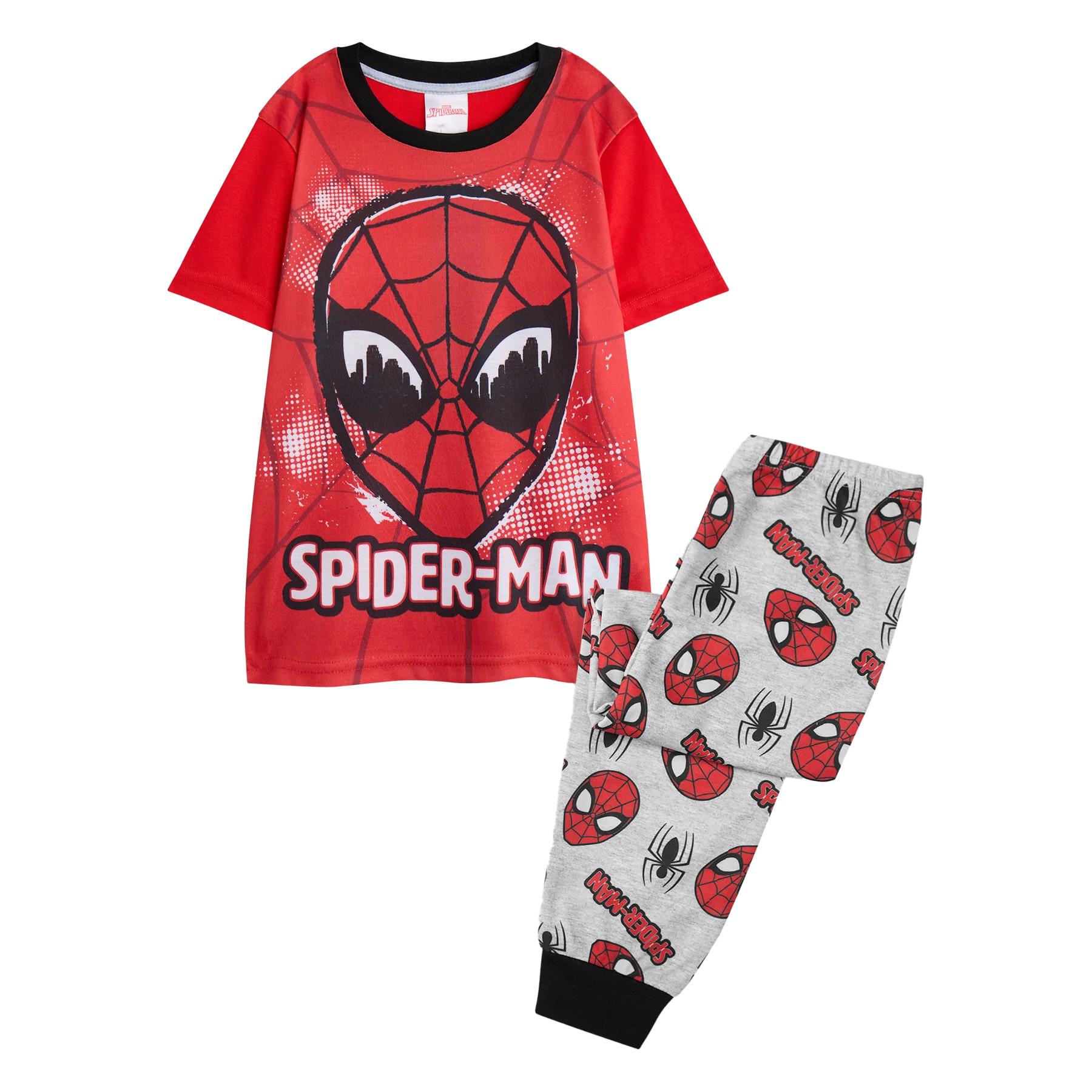 Spider-Man Schlafanzug mit langer Hose  kurzärmlig