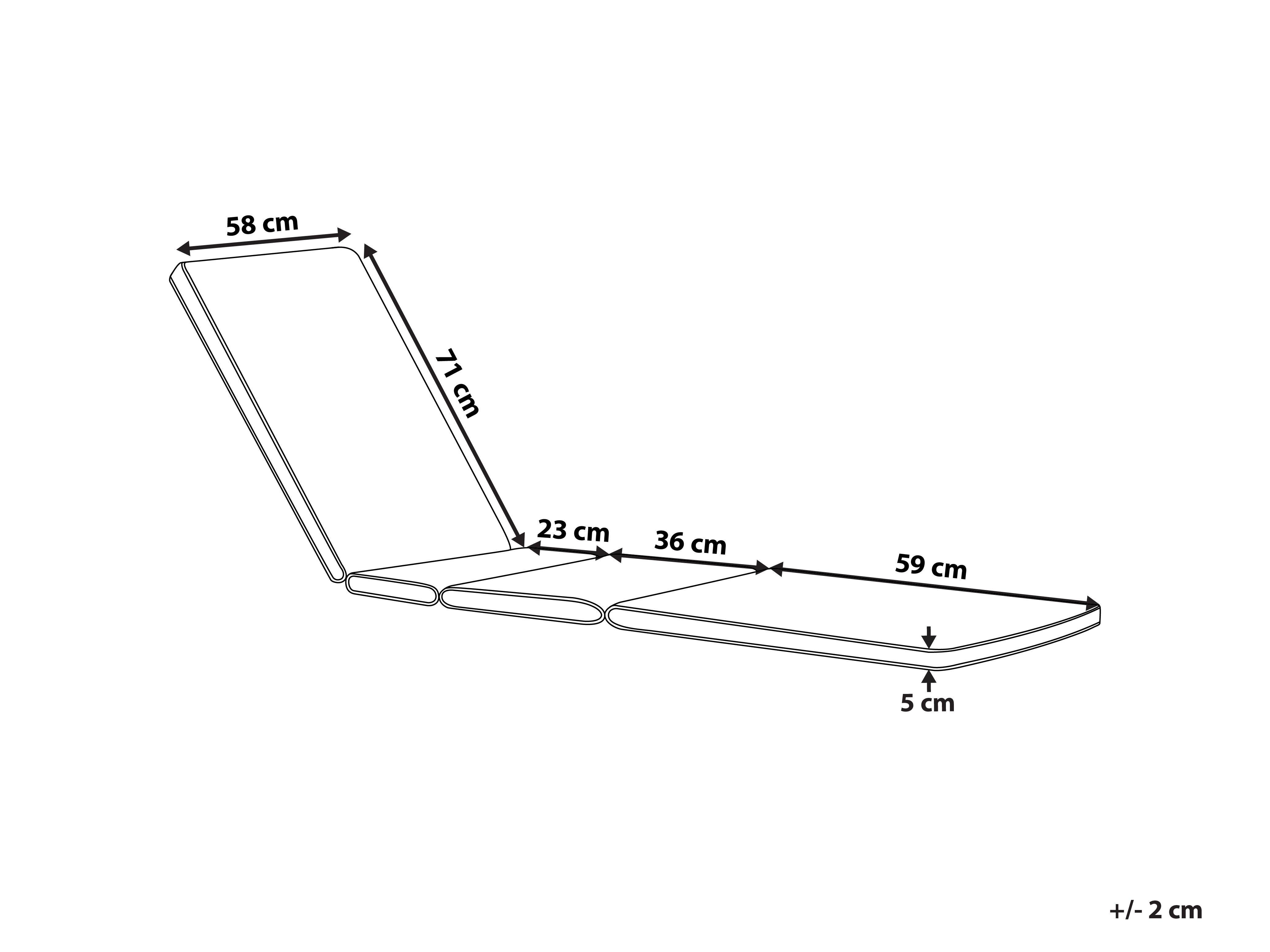 Beliani Liegenauflage aus Polyester Skandinavisch TOSCANA/JAVA/AMANTEA PREMIUM