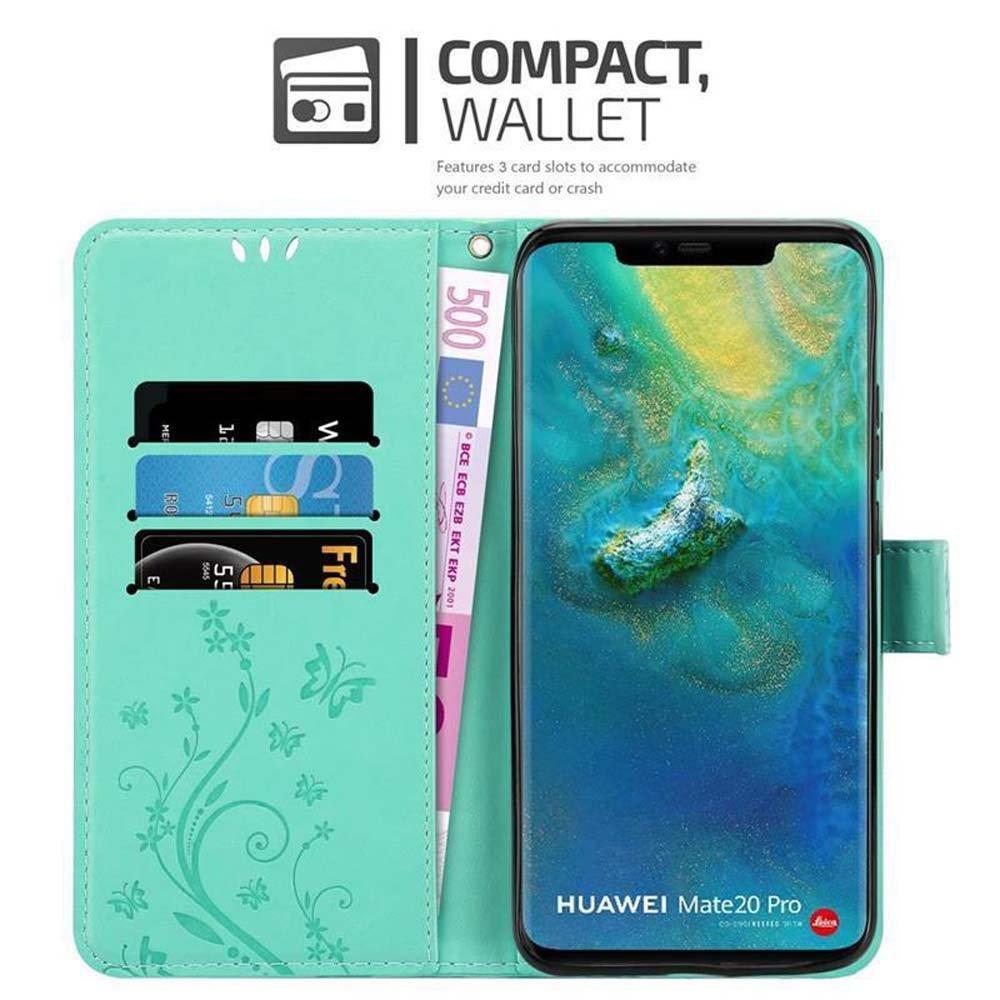 Cadorabo Hülle für Huawei MATE 20 PRO Blumen Design Magnetverschluss
