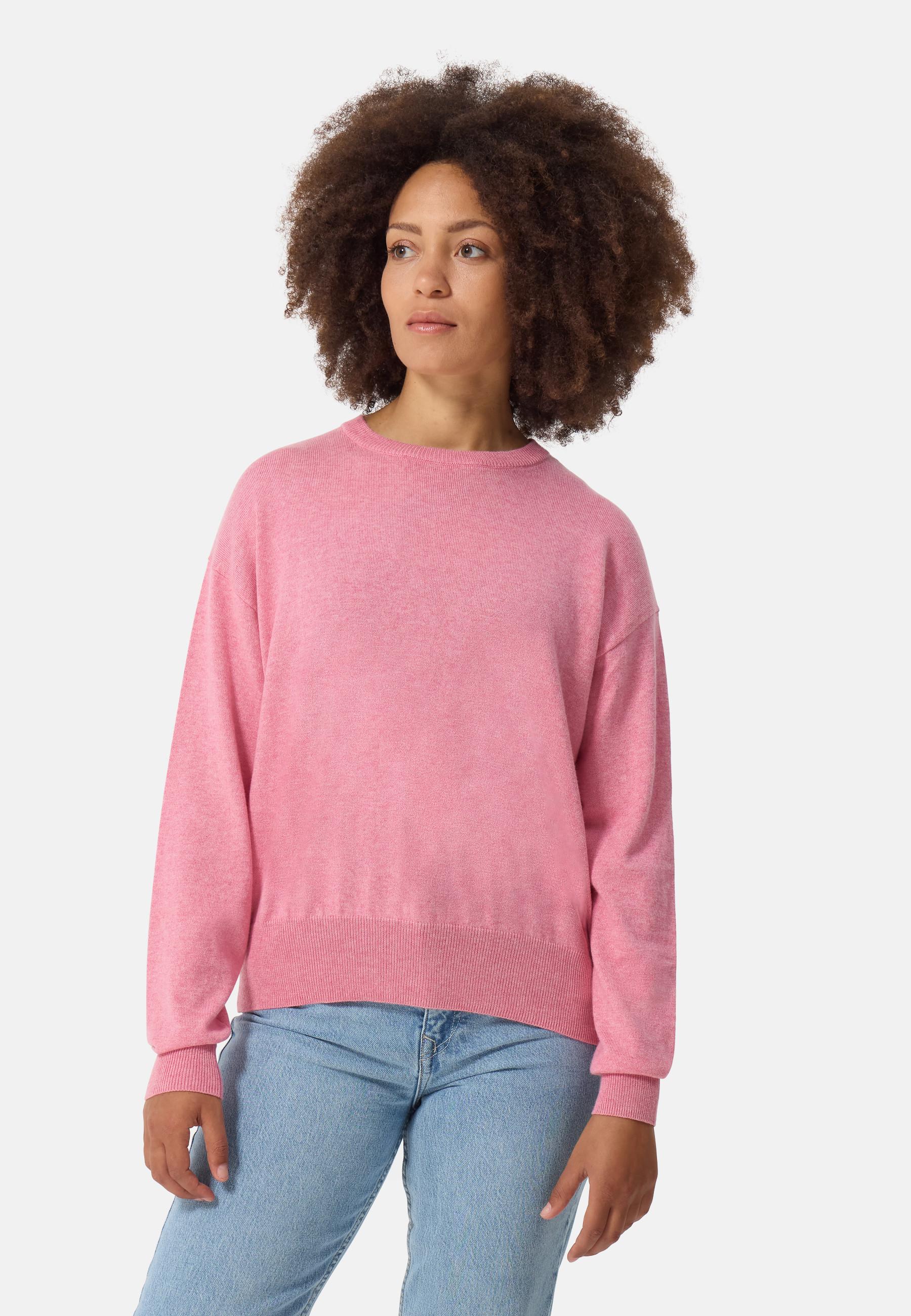 CASH-MERE.CH Wolle Kaschmir Oversize Style Rundhals Pullover