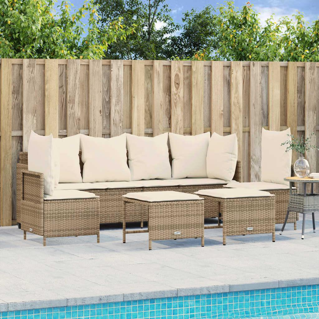 VidaXL Garten sofagarnitur poly-rattan