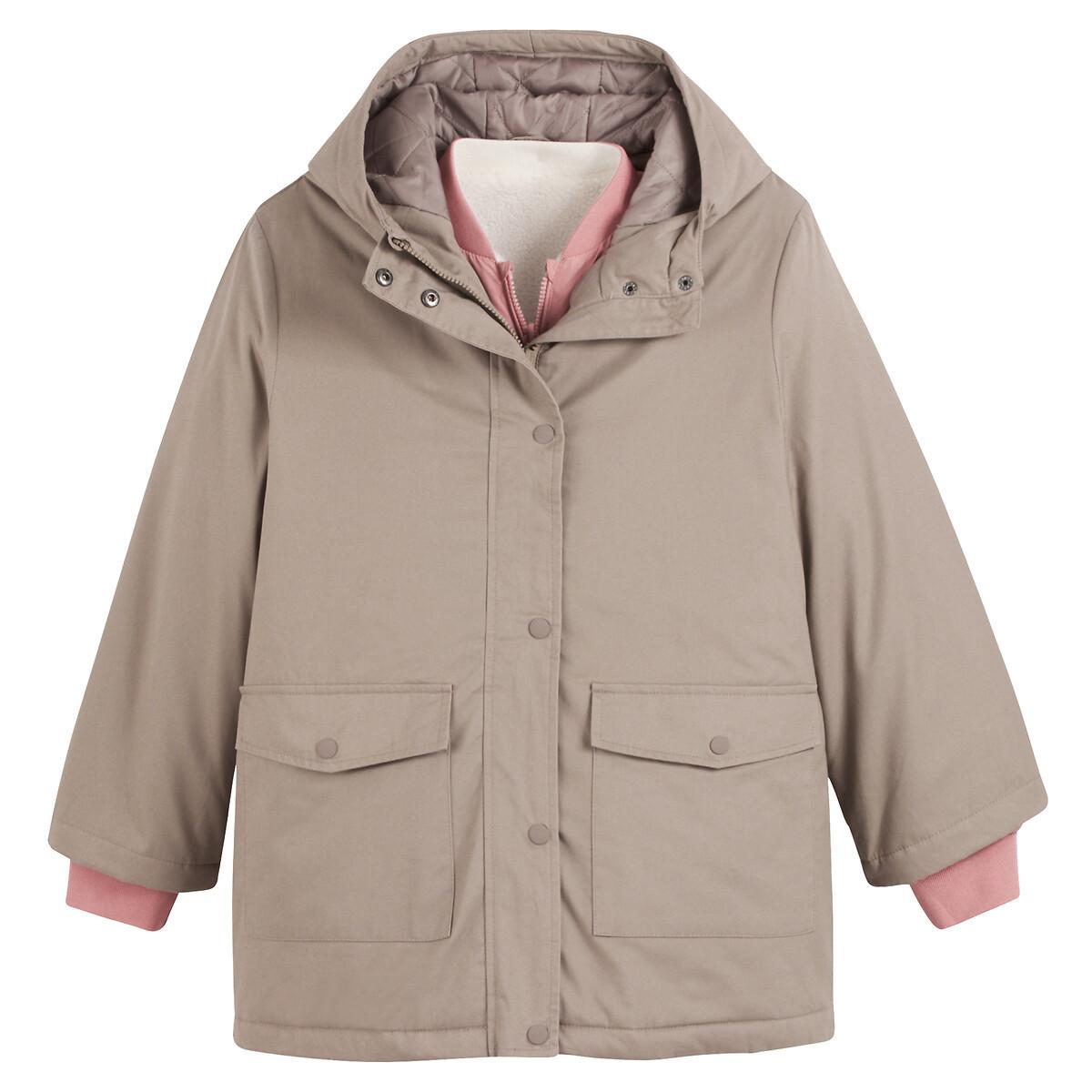 La Redoute Collections 4-in1-Winterjacke mit Kapuze