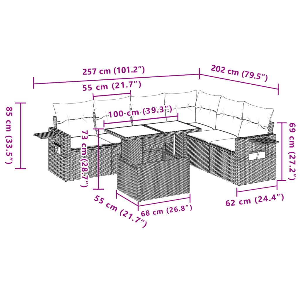 VidaXL Garten sofagarnitur poly-rattan