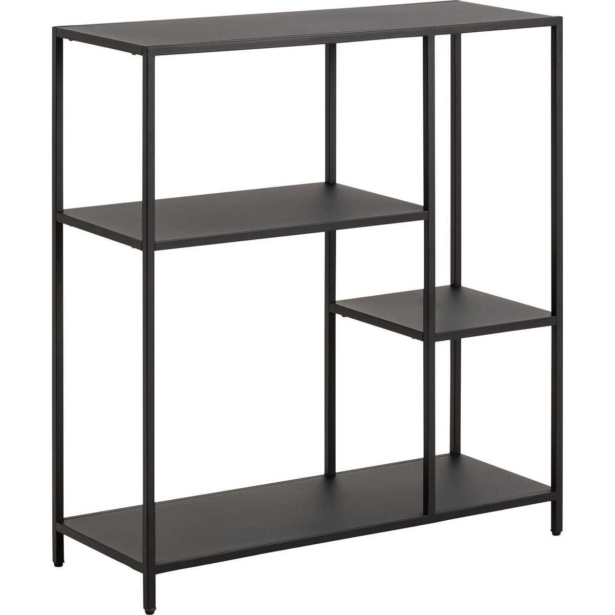mutoni Bücherregal Metall rau matt 3 Boden 79.5x86