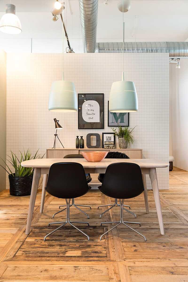 mutoni Esstisch Brighton Massivholz Furnier Eiche Weiss vorbereitet für Zusatzplatten 180x102x76cm