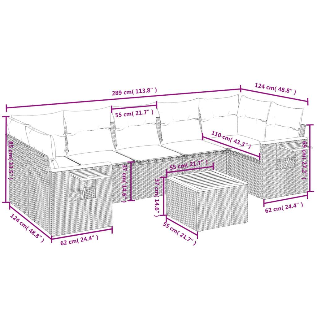 VidaXL Garten sofagarnitur poly-rattan
