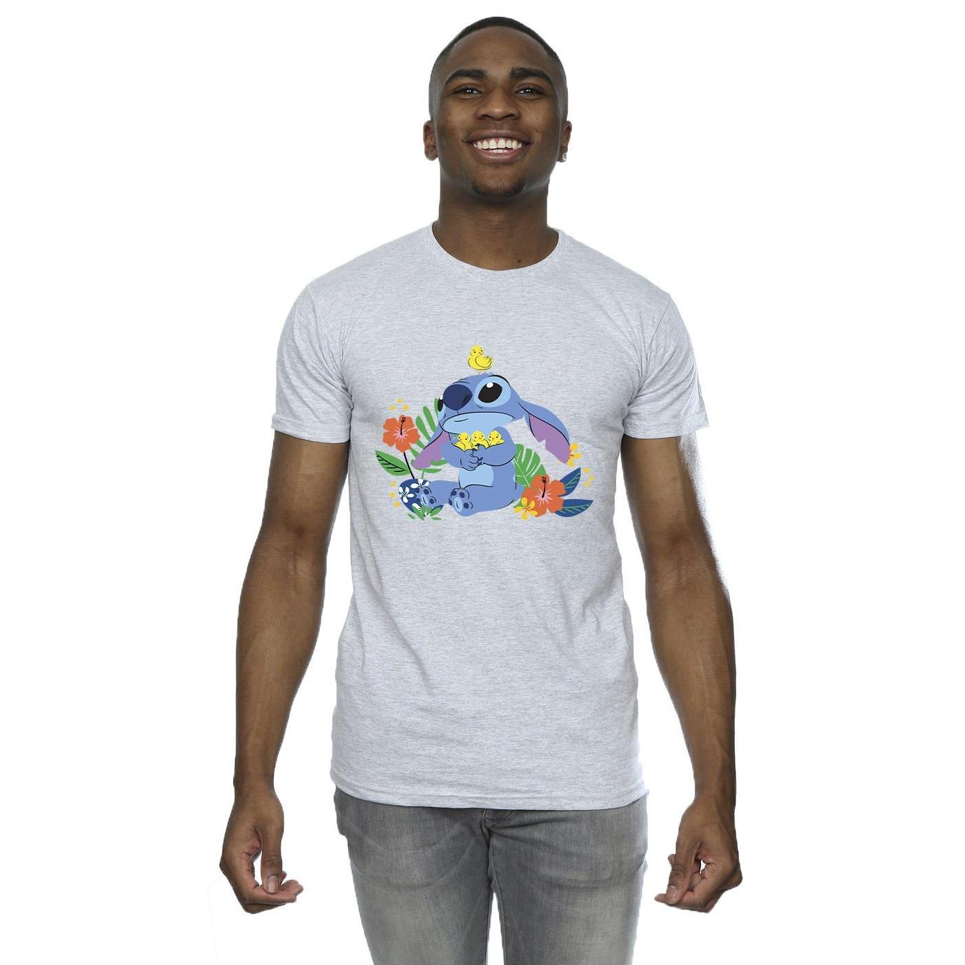 Disney Stitch und Entenküken Grafik Print T-Shirt