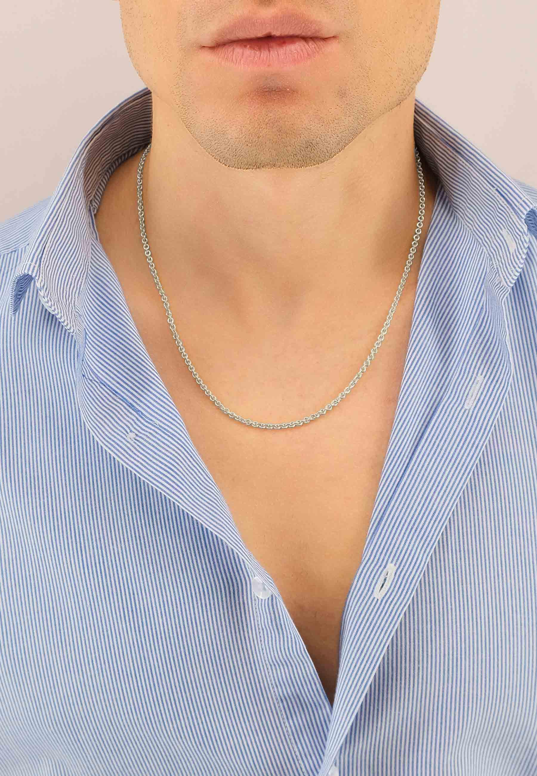MUAU Schmuck Collier Rundanker Weissgold 750, 2.7mm, 40cm