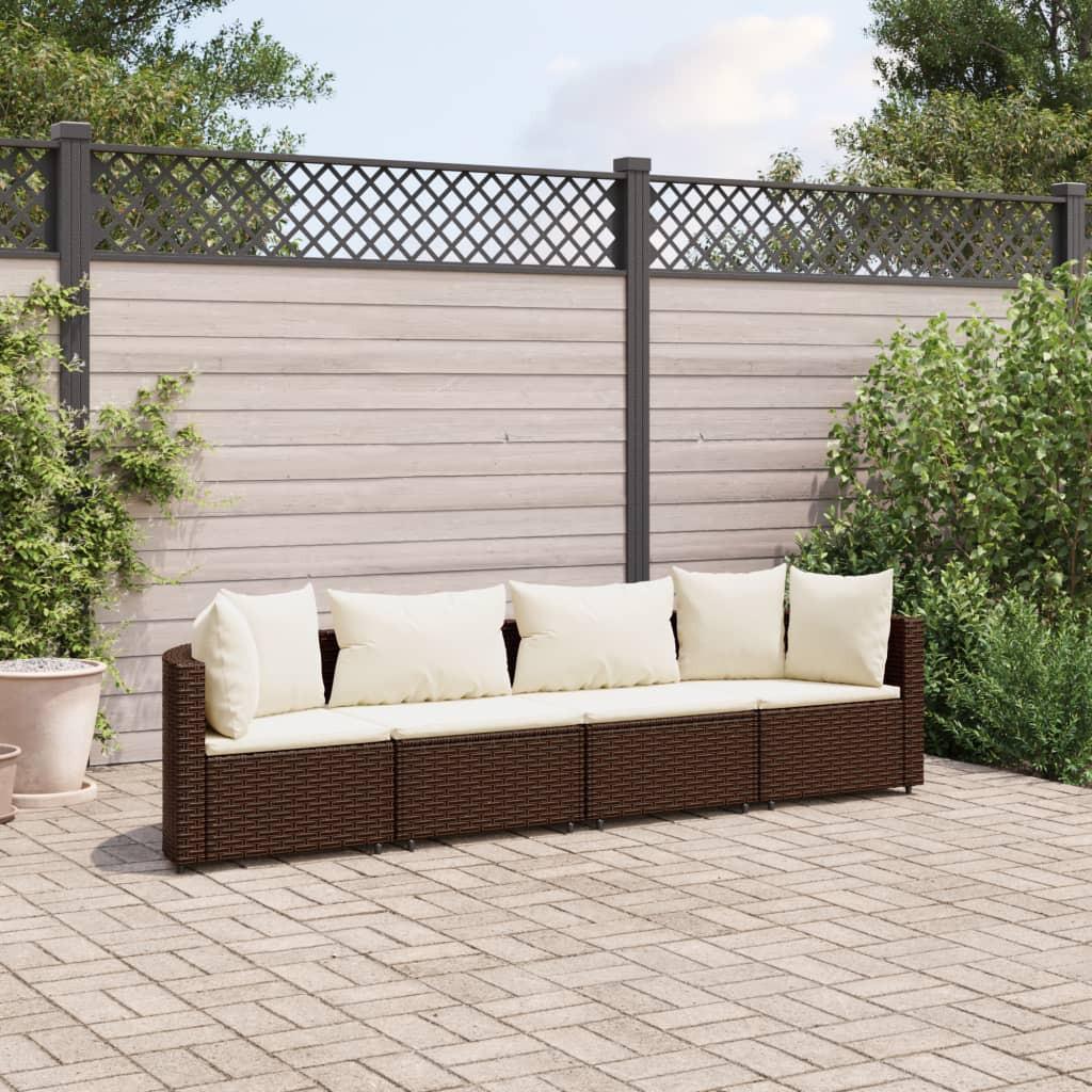 VidaXL Gartensofagarnitur poly-rattan