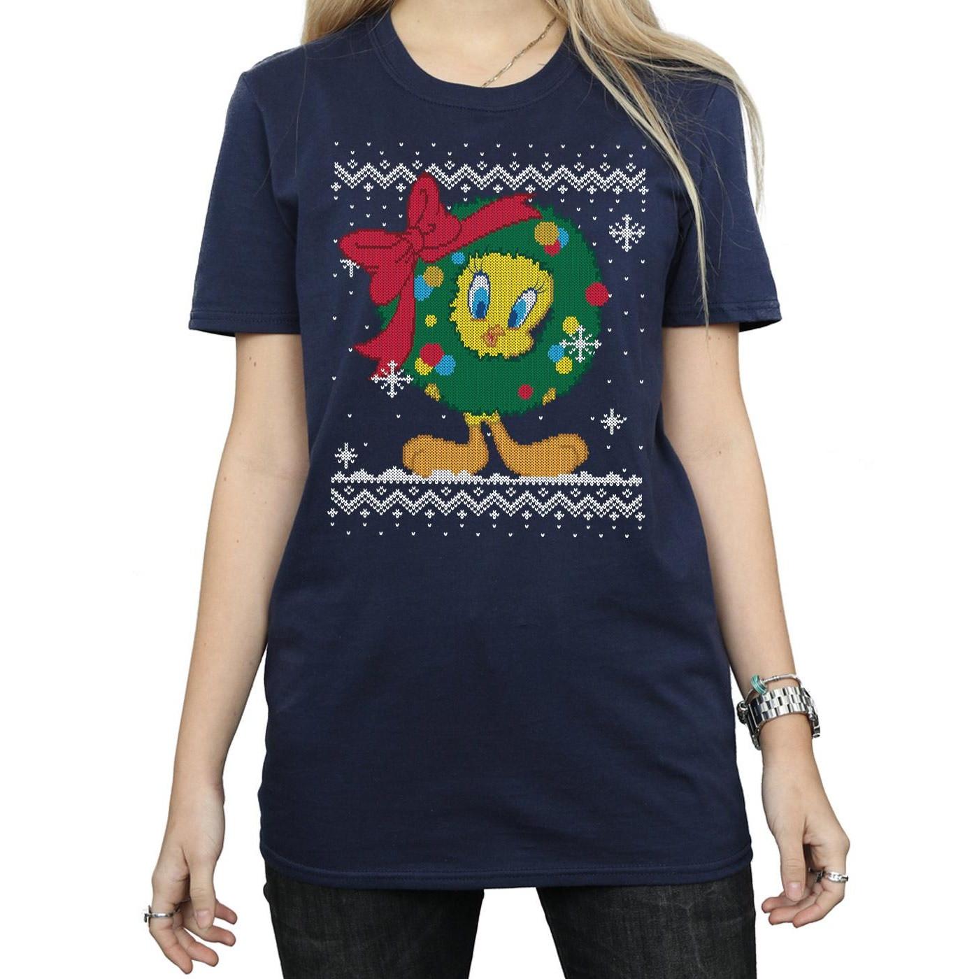 LOONEY TUNES Tweety Pie Christmas Fair Isle T-Shirt