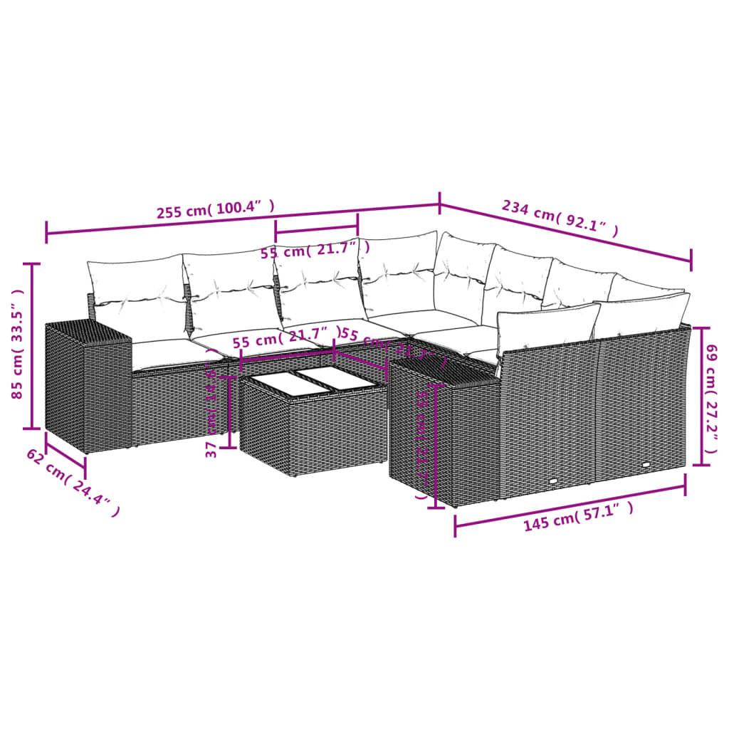 VidaXL Garten sofagarnitur poly-rattan