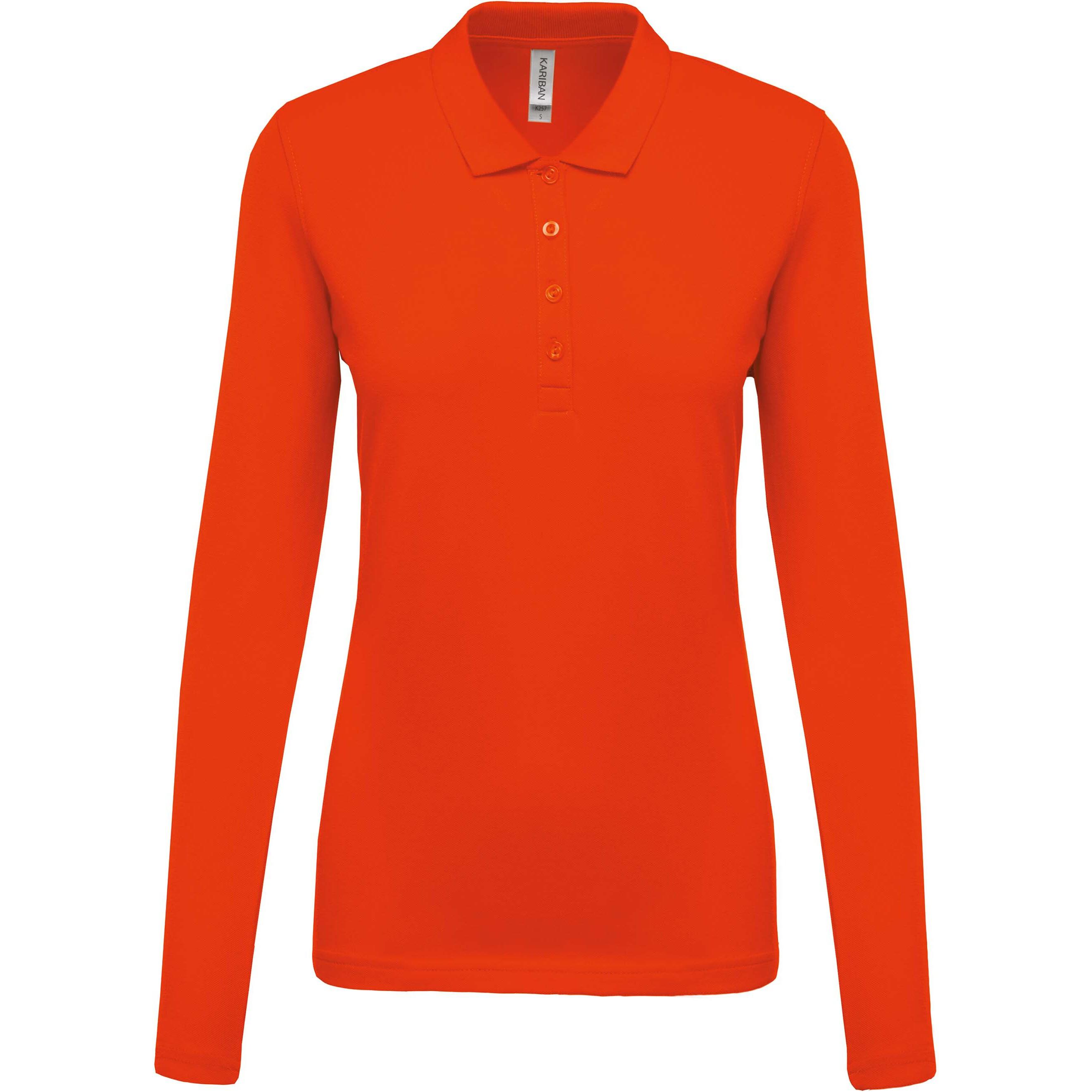 Kariban Damen Langarm Piqué Poloshirt