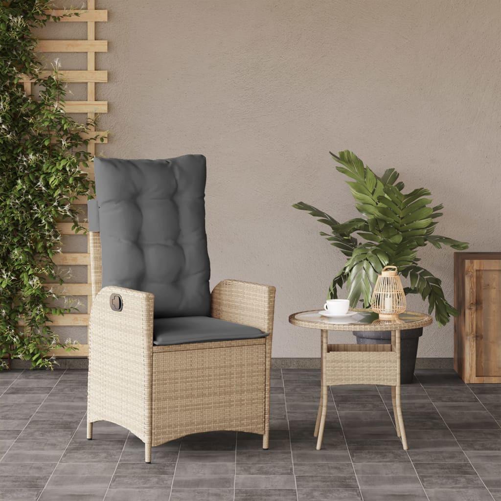 VidaXL Gartensessel verstellbar poly-rattan