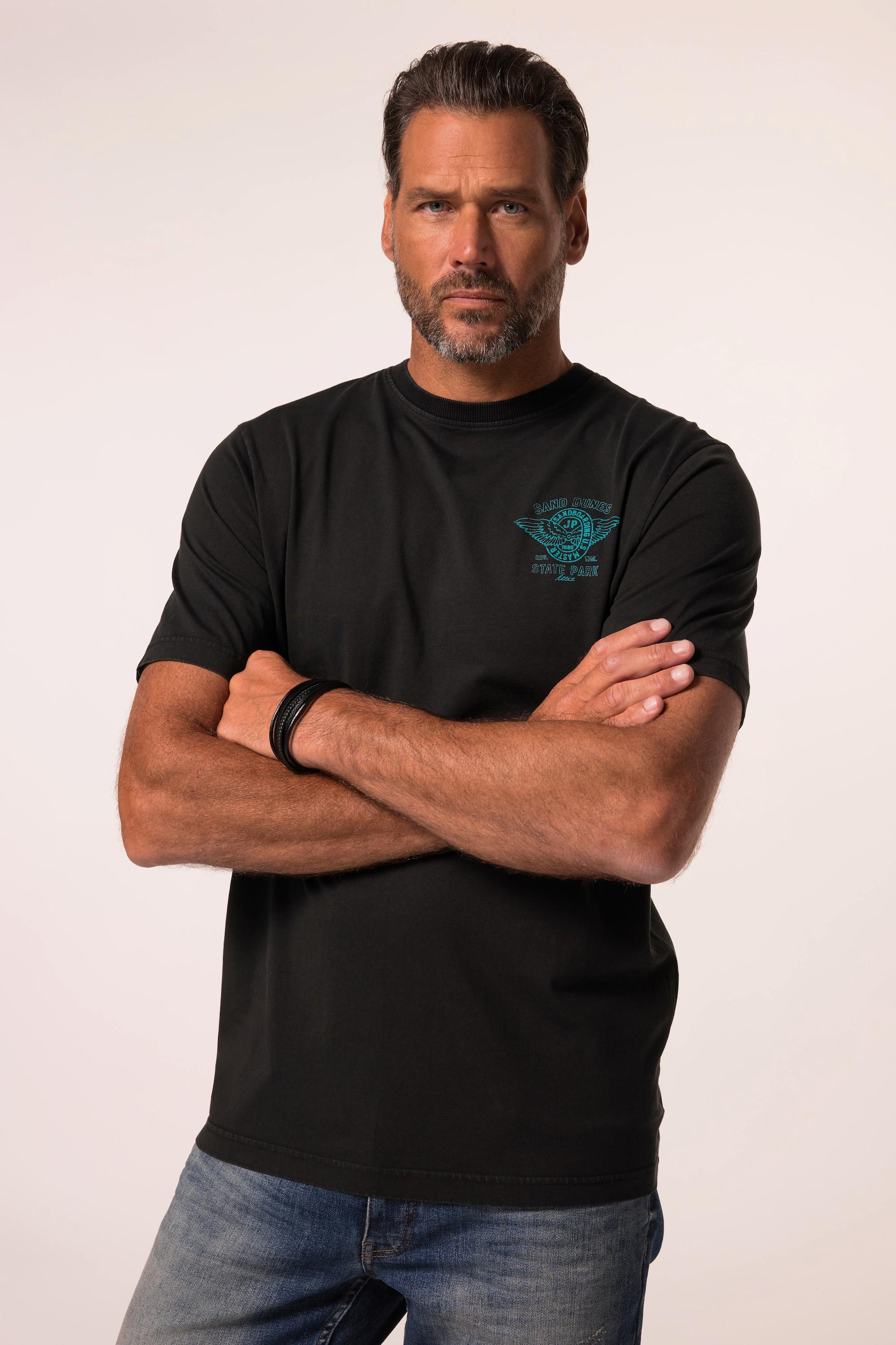 JP1880 T-Shirt Halbarm Brustprint Vintage Look