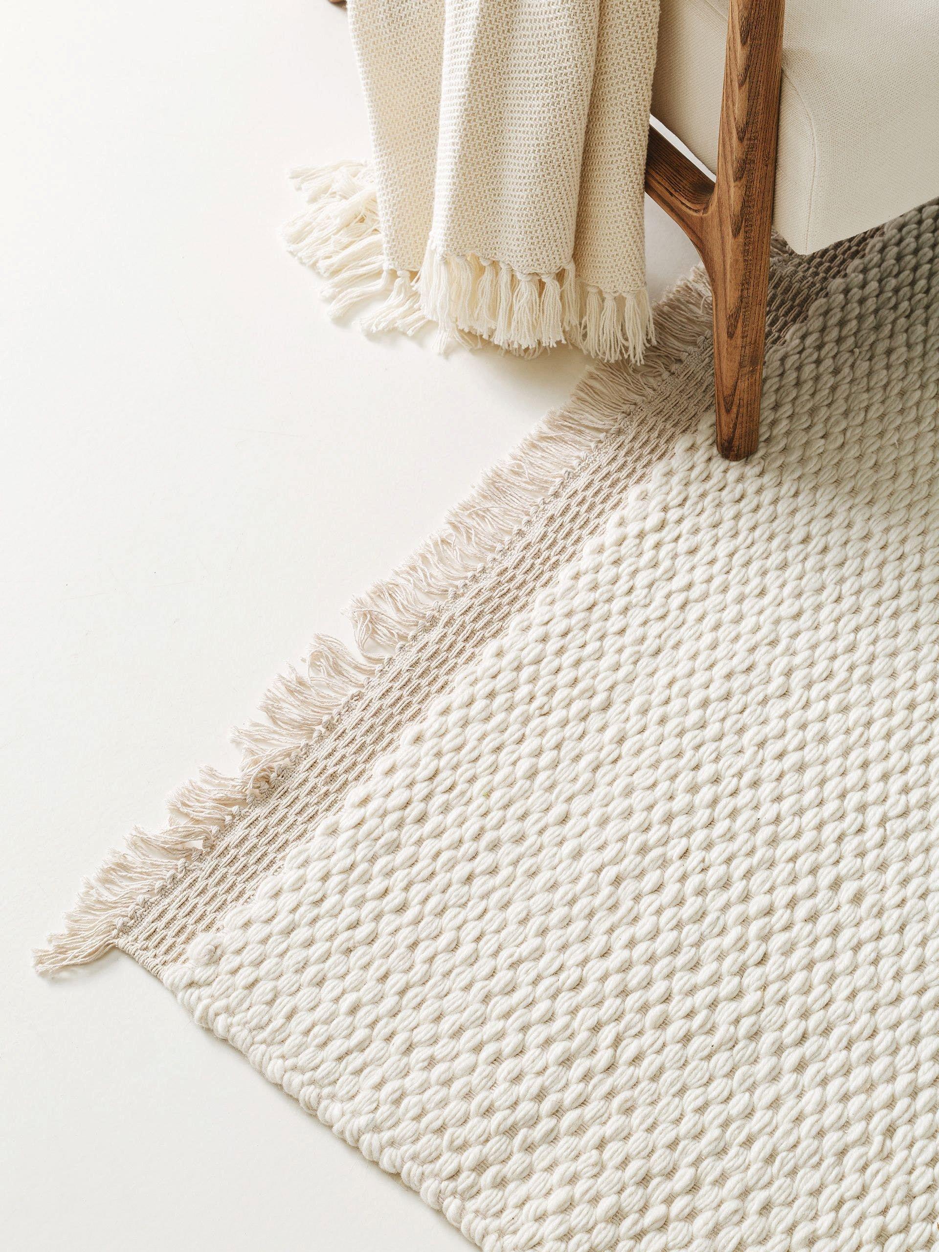Benuta Wollteppich Lana Cream