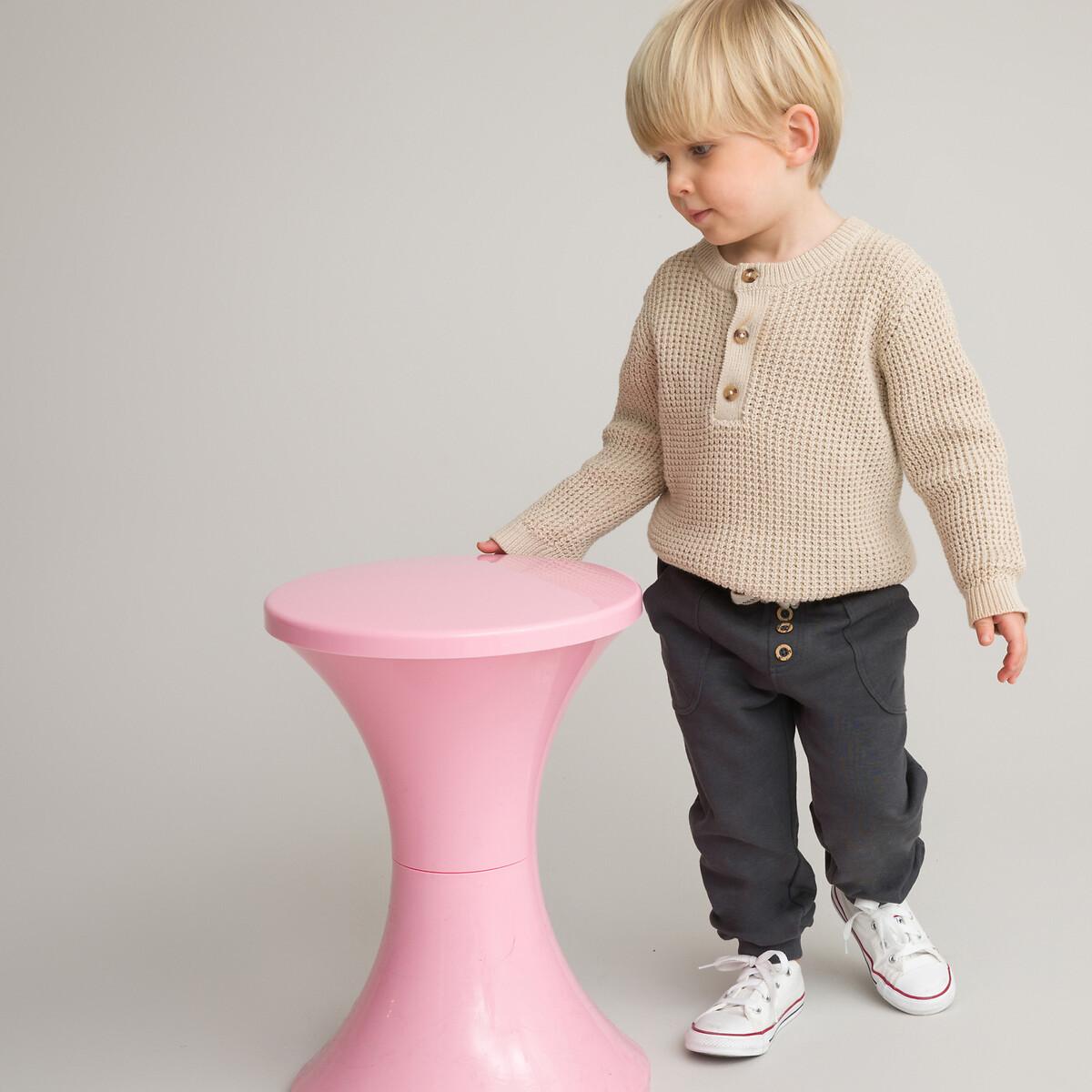 La Redoute Collections Pullover mit Rundhals und Knopfleiste