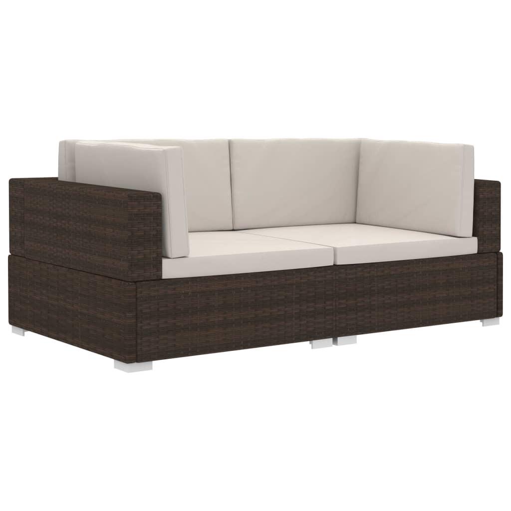 VidaXL Ecksofa poly-rattan