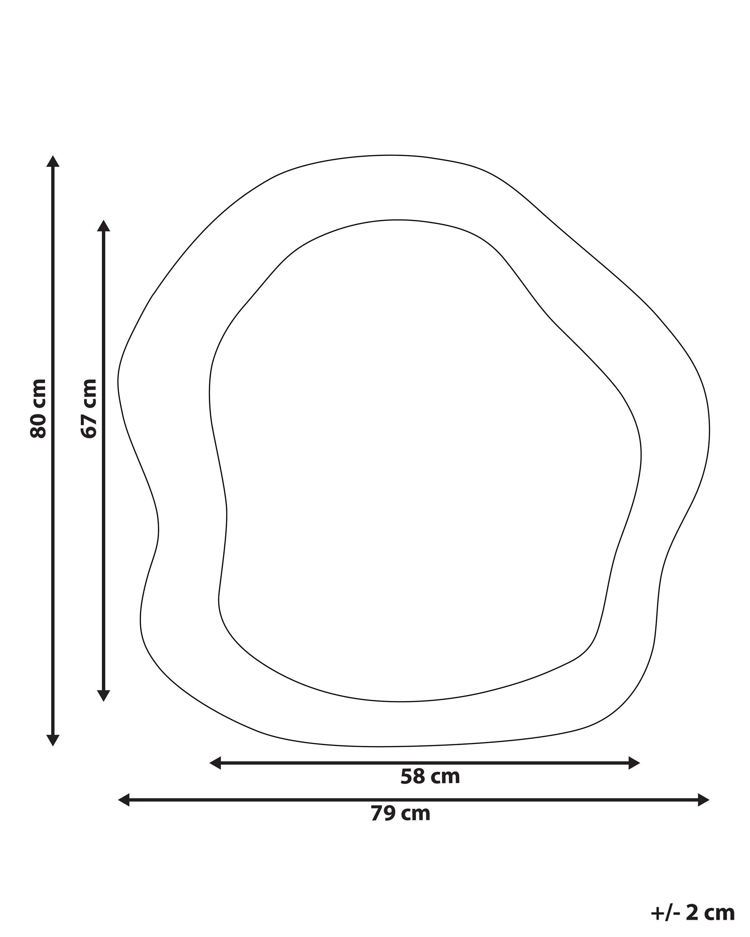 Beliani Wandspiegel aus Bouclé Retro BLISMES