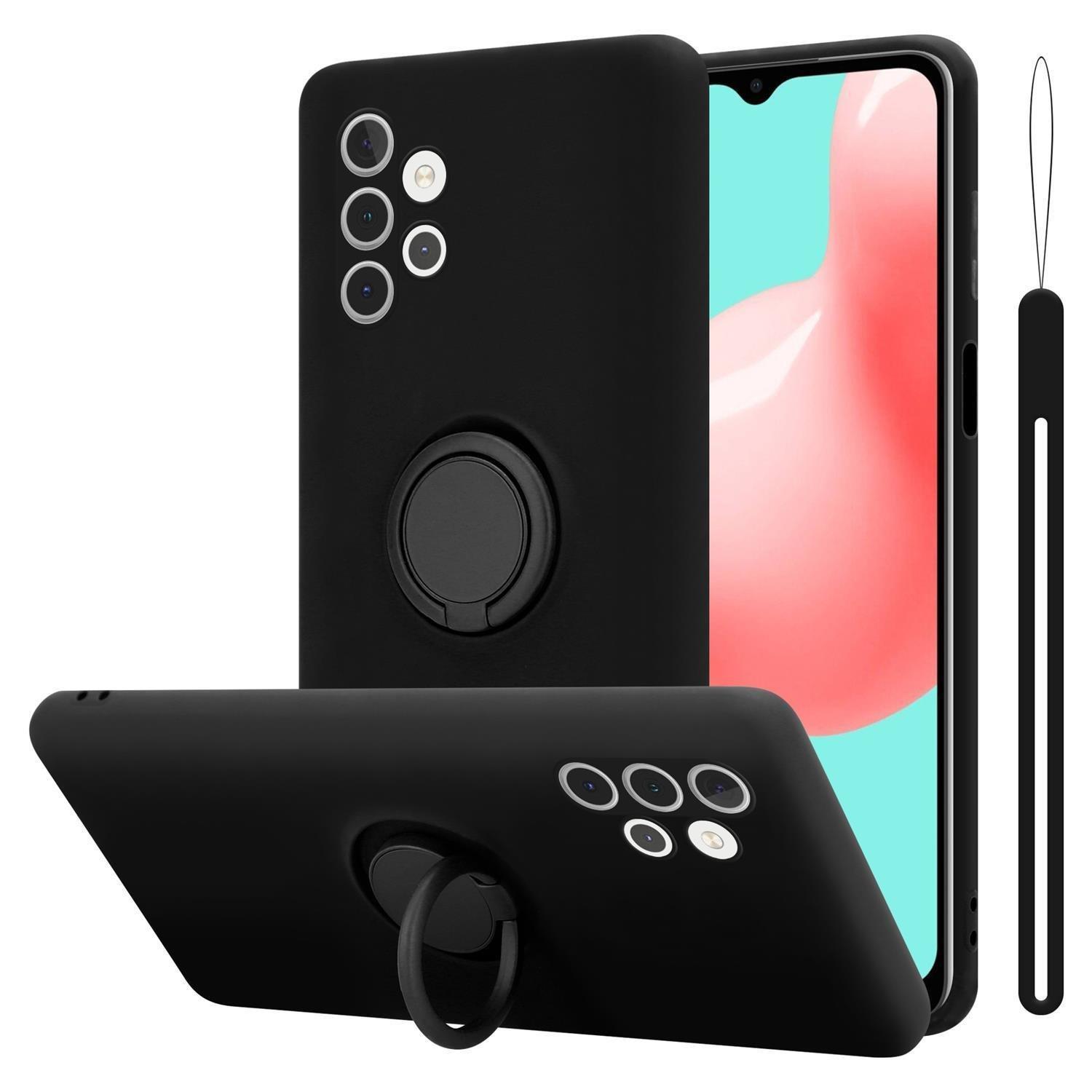 Cadorabo Hülle für Samsung Galaxy A32 5G TPU Silikon mit Ring Liquid