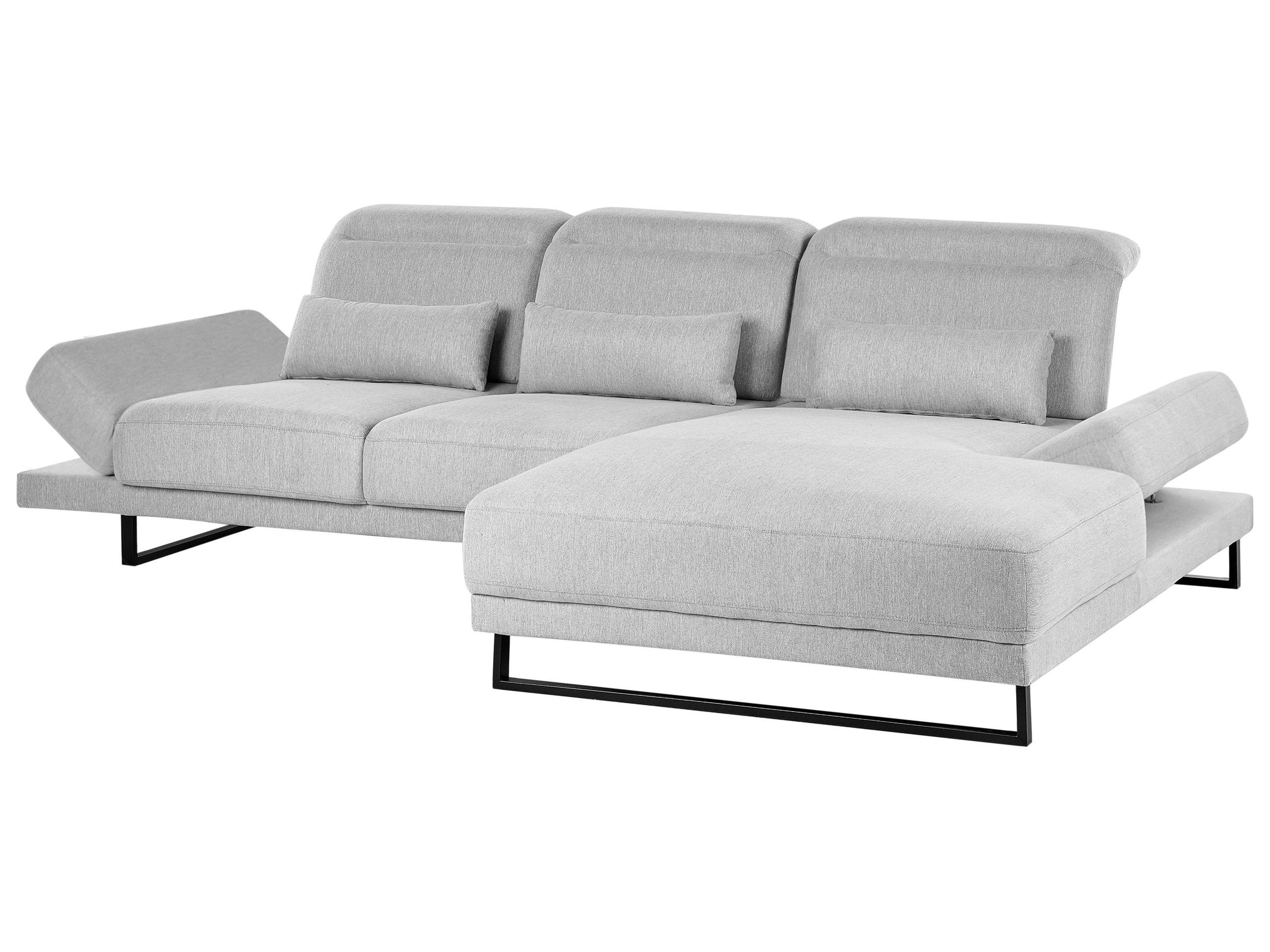 Beliani Linksseitiges Ecksofa aus Polyester Modern IKAST