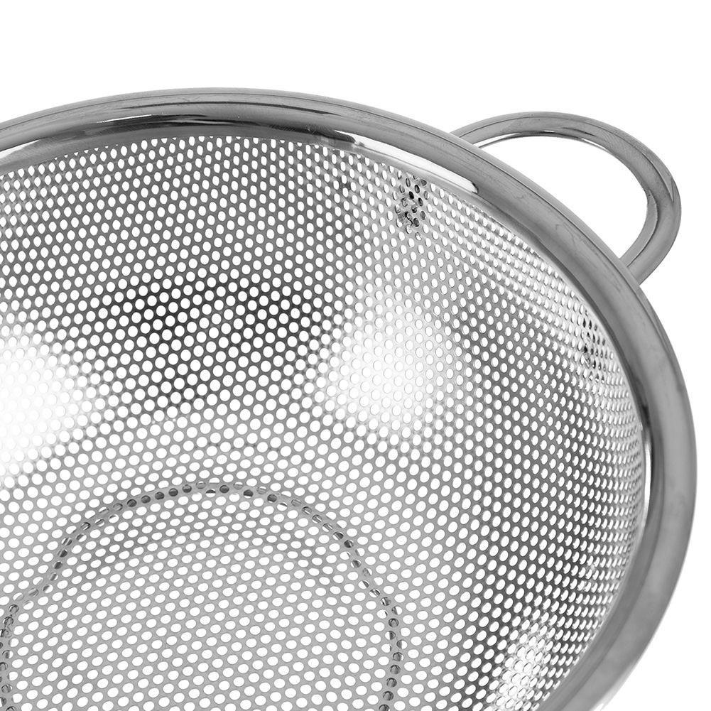 Orion Universal-Küchensieb aus Edelstahl mit Griff und Standfüßen