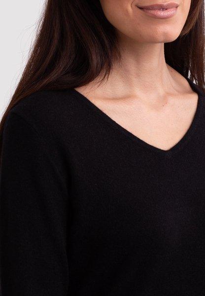 CASH-MERE.CH Recycelter Kaschmir V-Ausschnitt Pullover