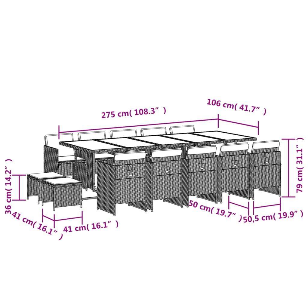 VidaXL Garten essgruppe poly-rattan