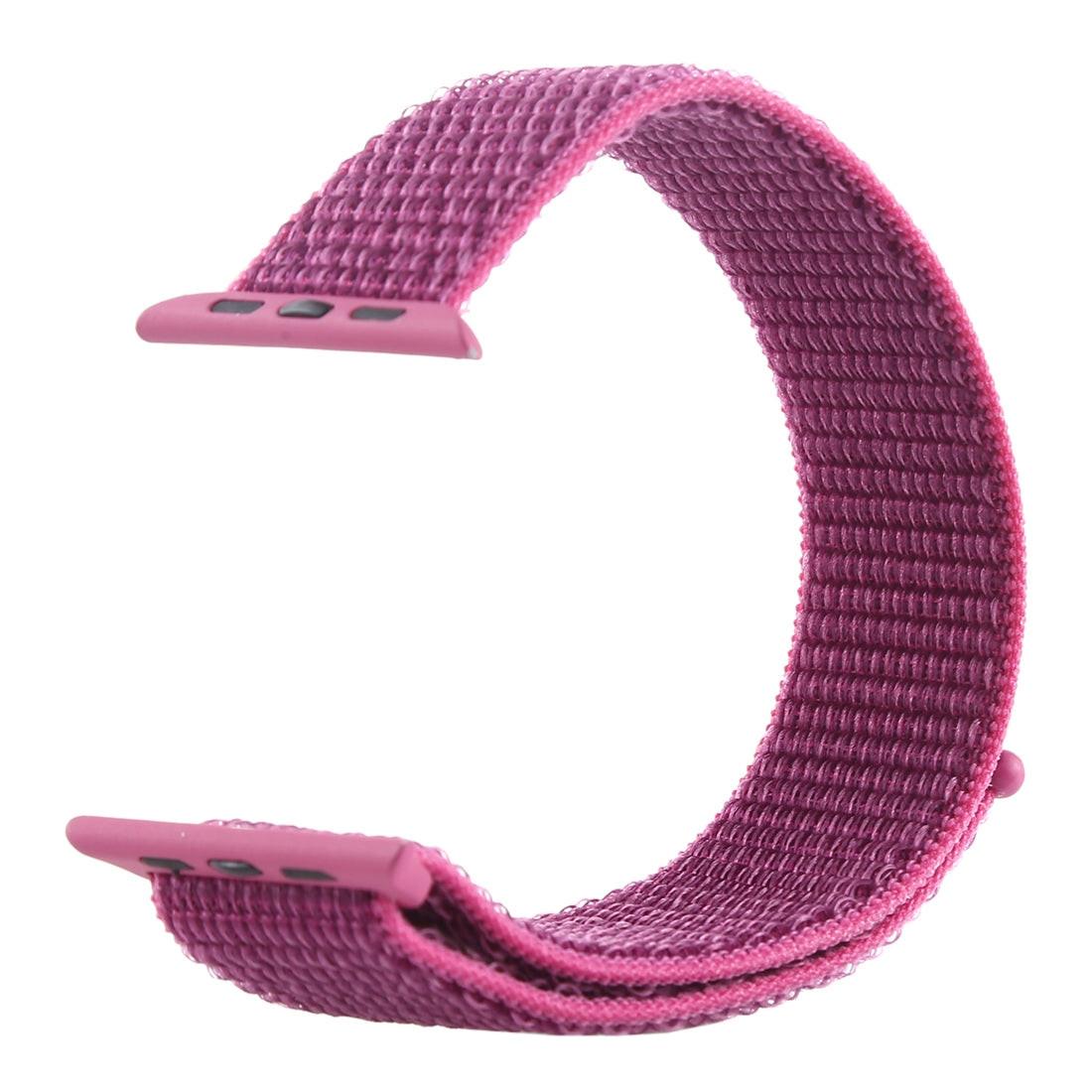 Cover-Discount Apple Watch 42/44/45/49mm - Nylon Armband Mit Klettverschluss Violett